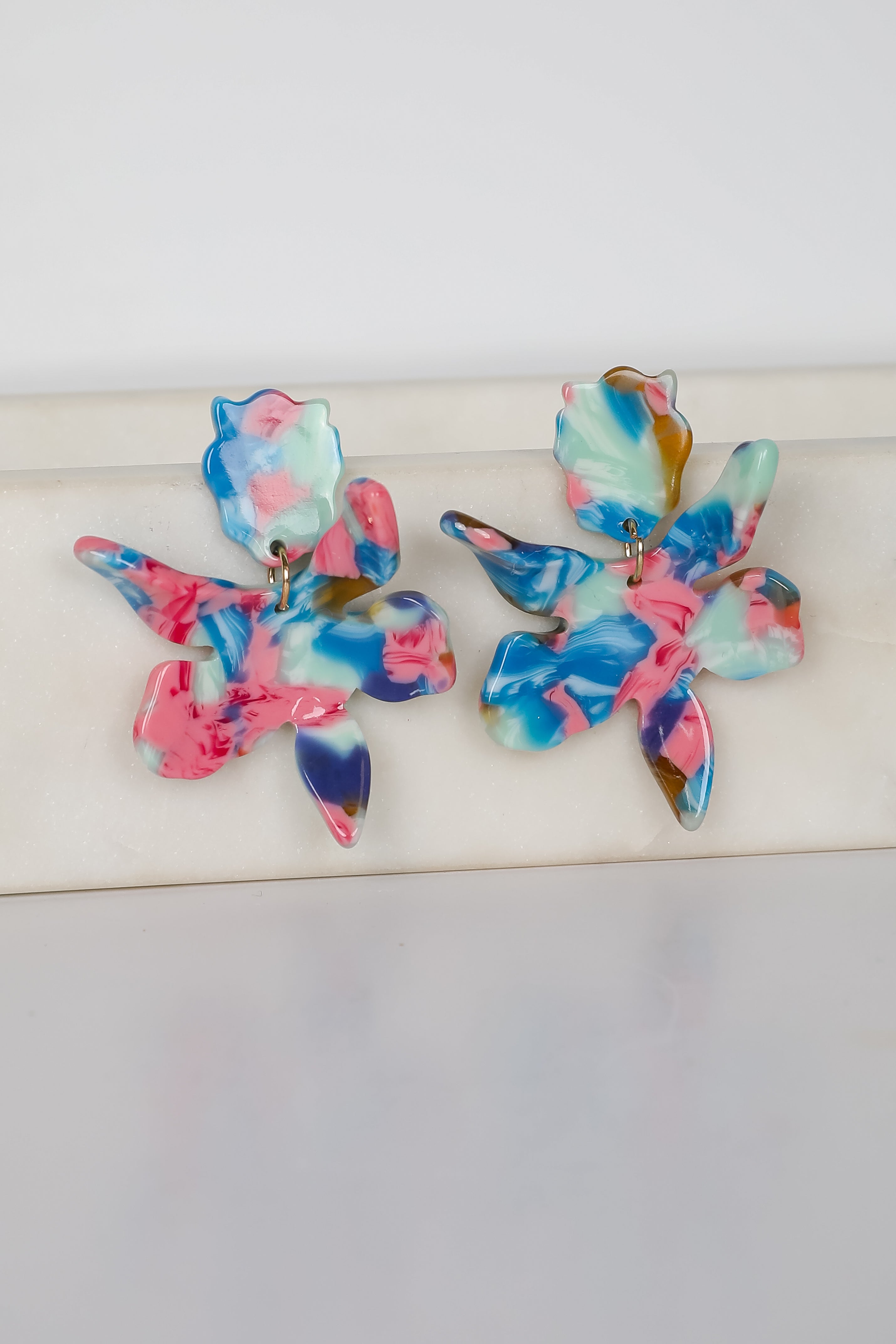 FINAL SALE - Cora Acrylic Statement Drop Earrings