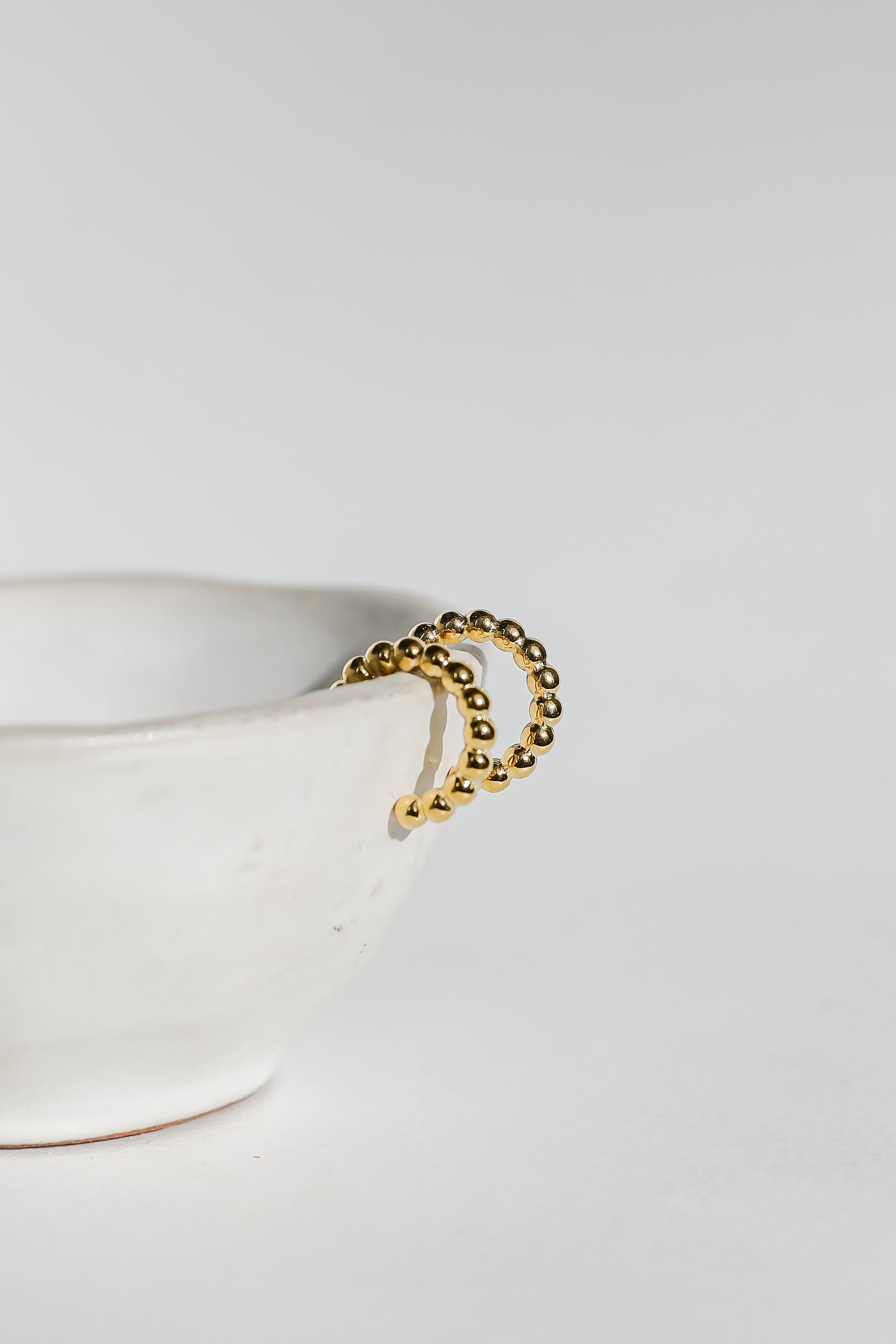 Eden Gold Beaded Mini Hoop Earrings