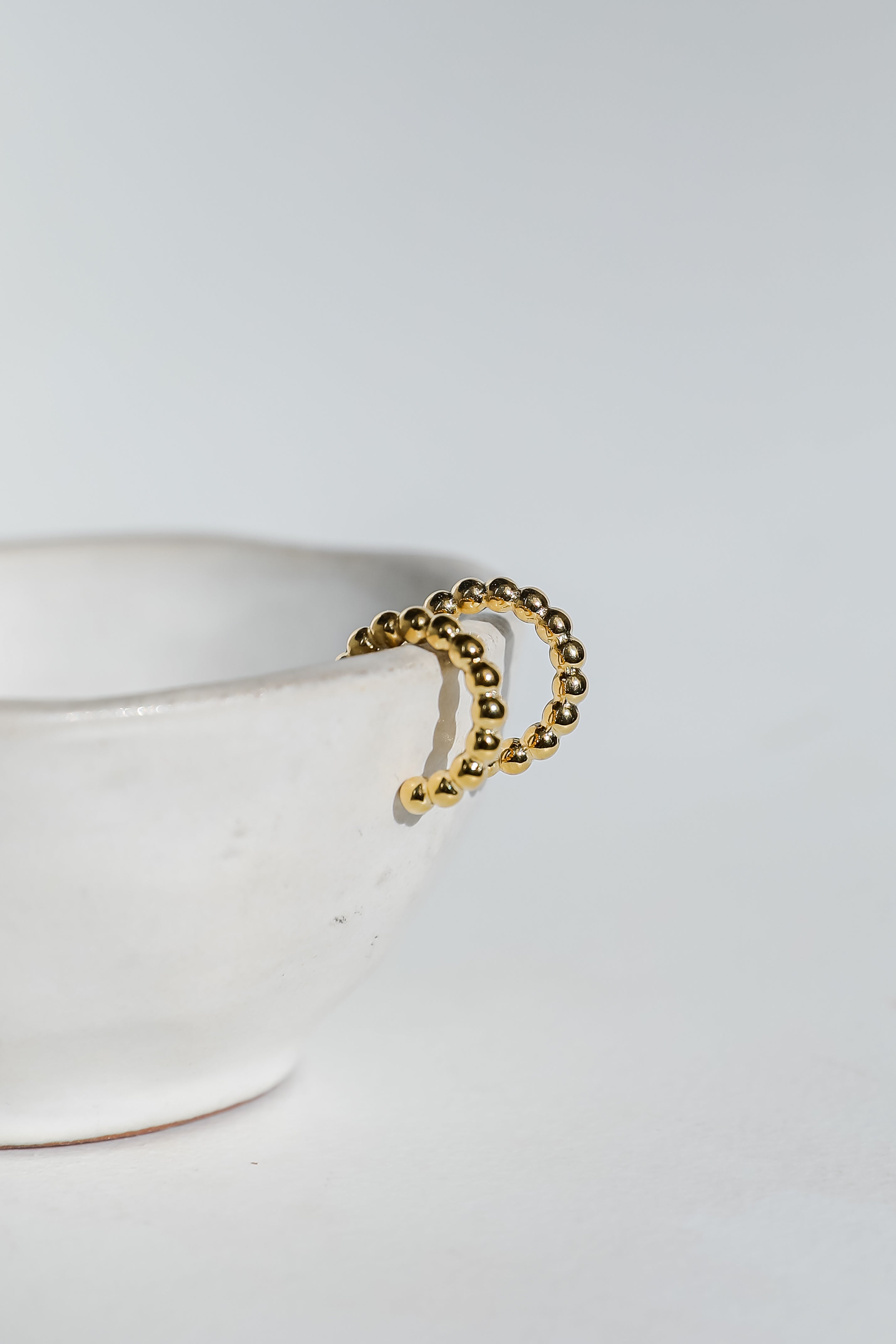Eden Gold Beaded Mini Hoop Earrings