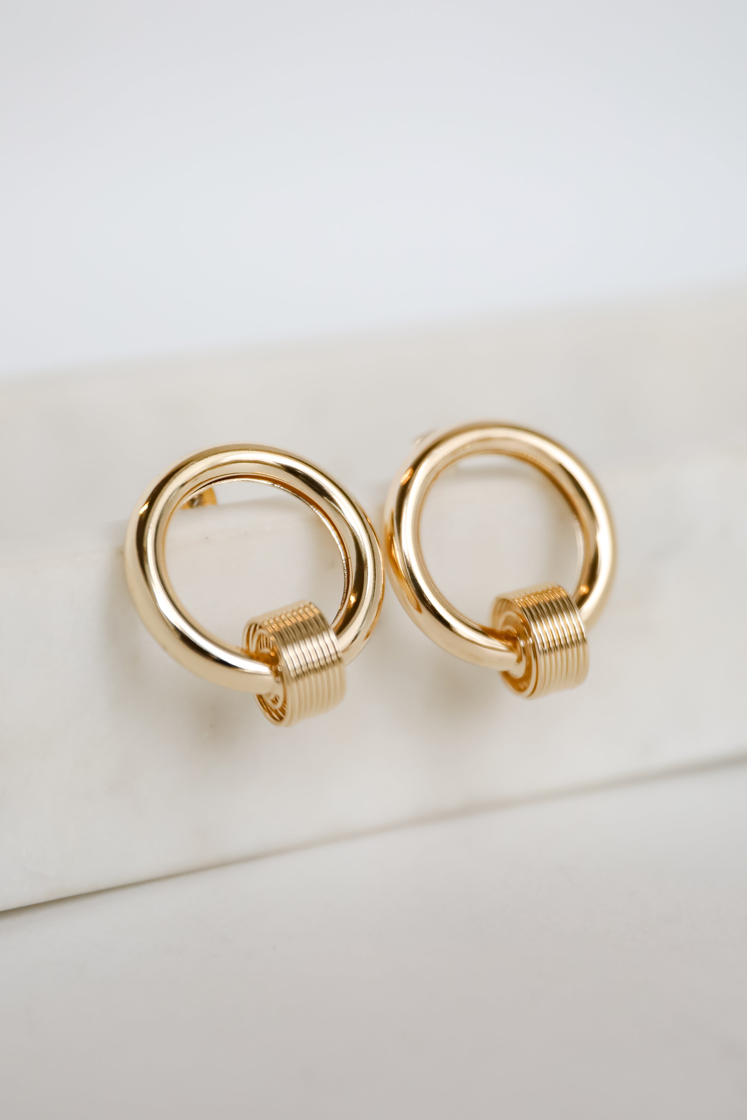 FINAL SALE - Ashley Gold Circle Earrings