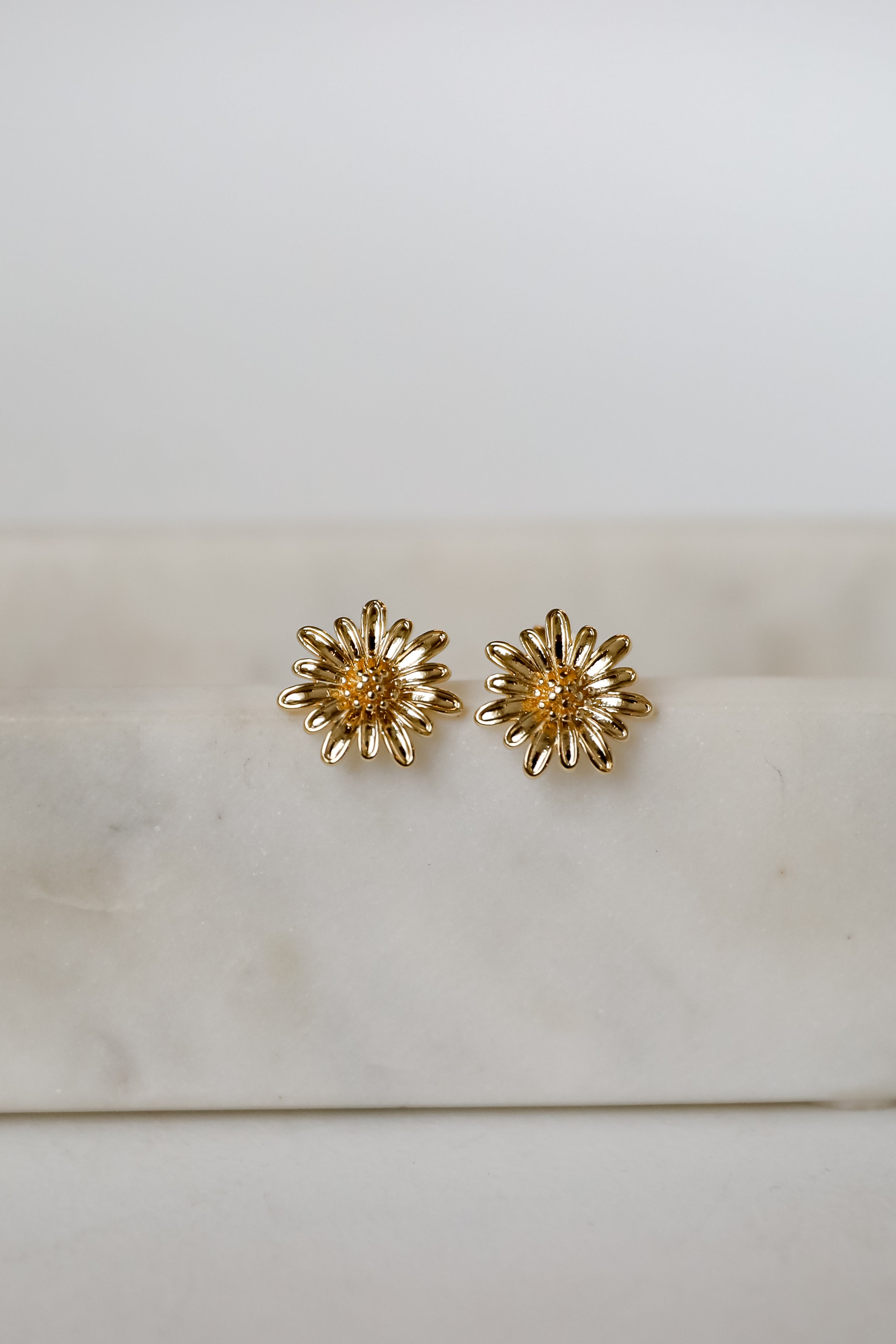 FINAL SALE - Bridget Gold Flower Stud Earrings