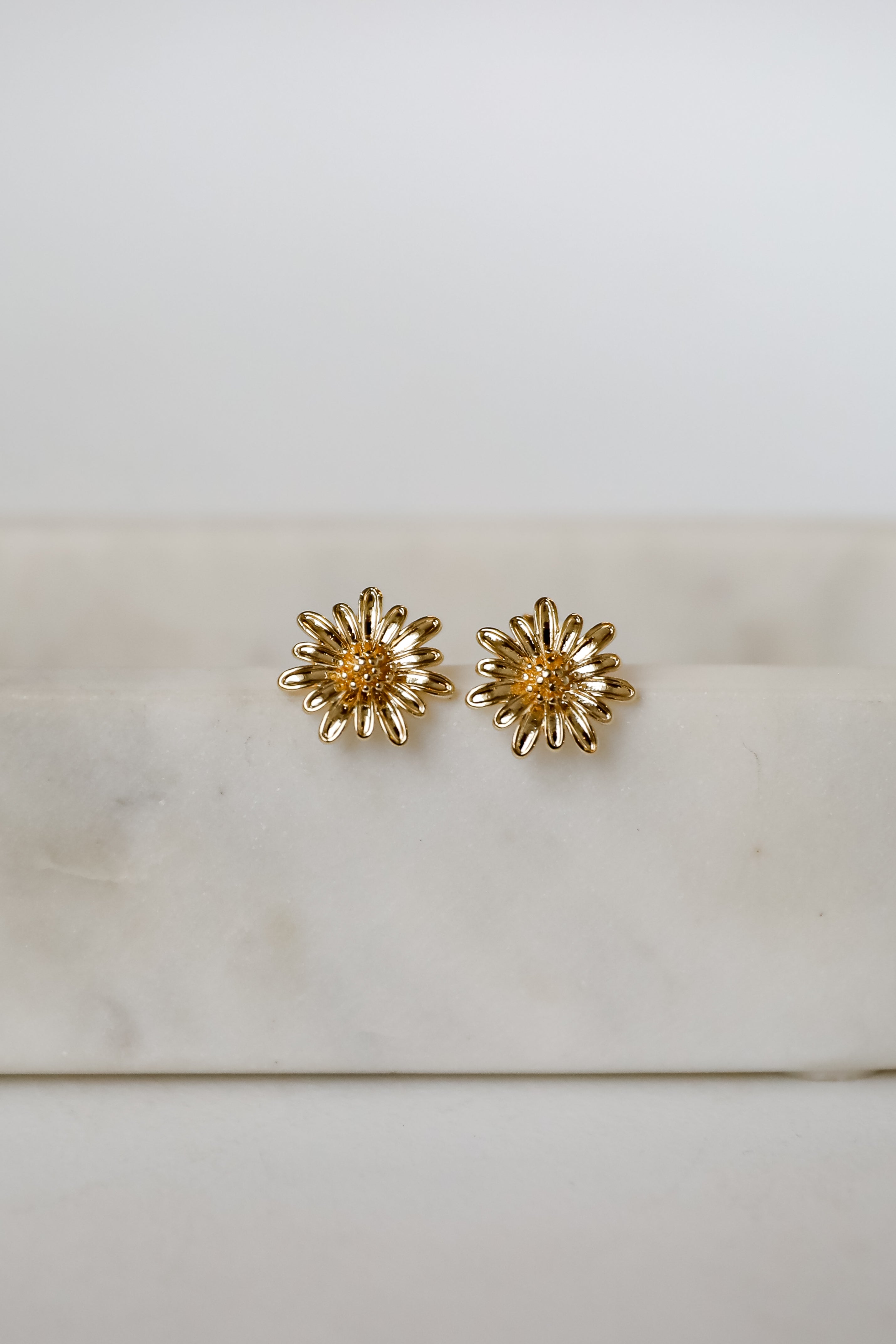 FINAL SALE - Bridget Gold Flower Stud Earrings