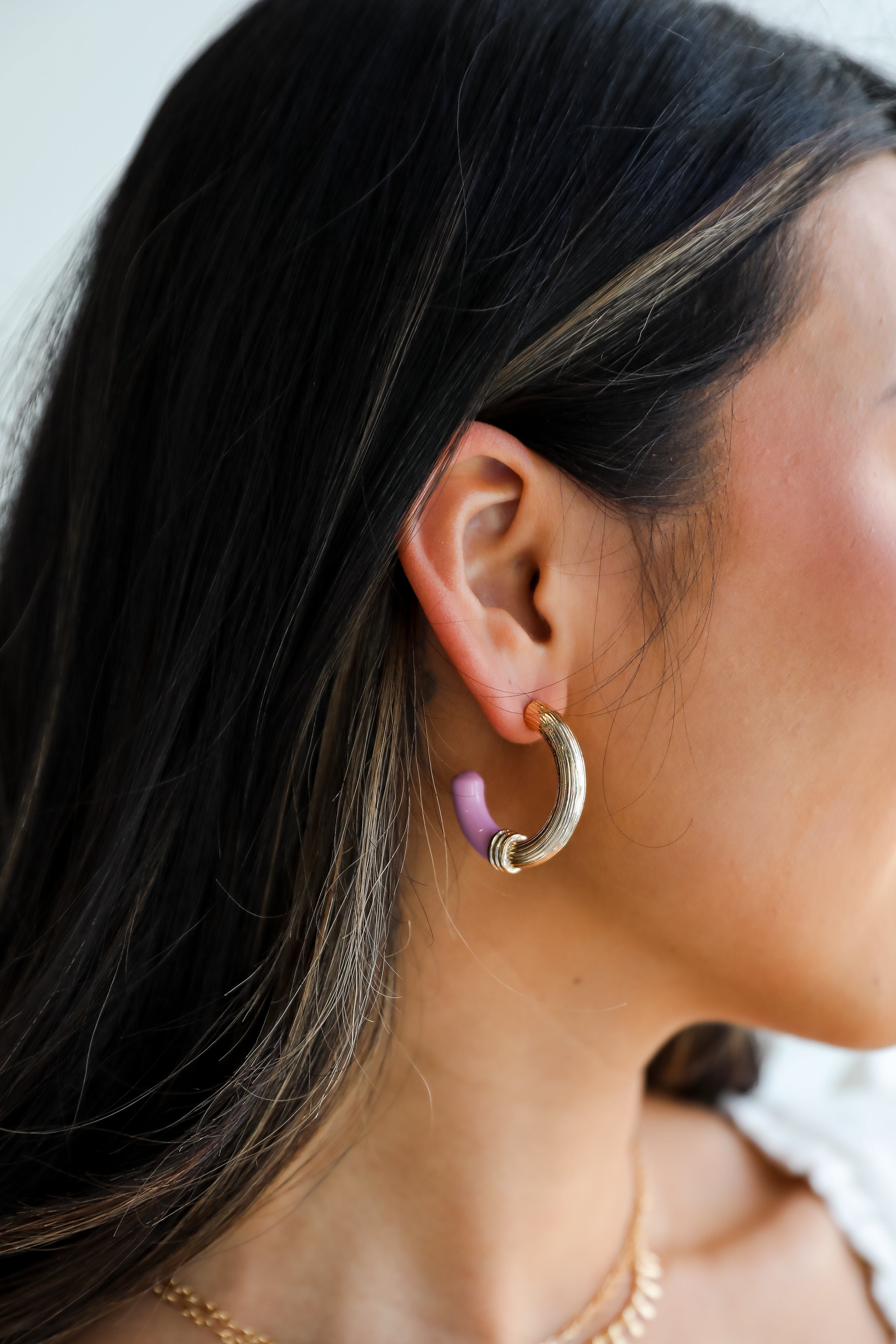 FINAL SALE - Erin Light Pink Hoop Earrings