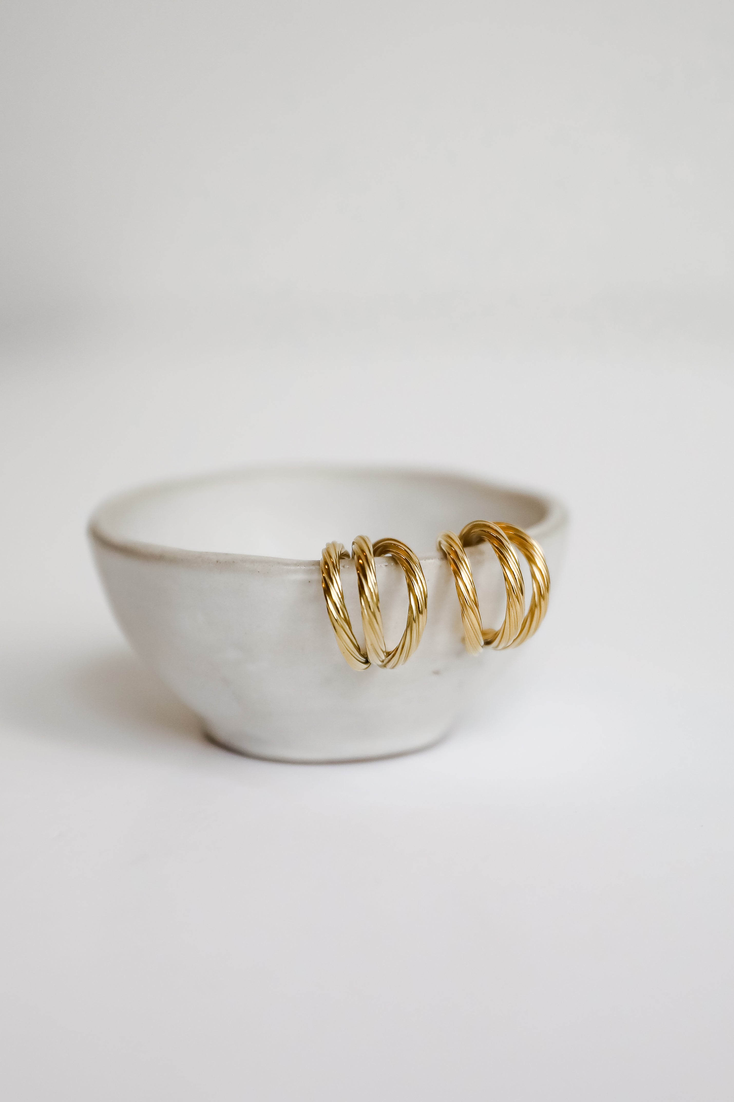 Eliza Gold Triple Hoop Earrings