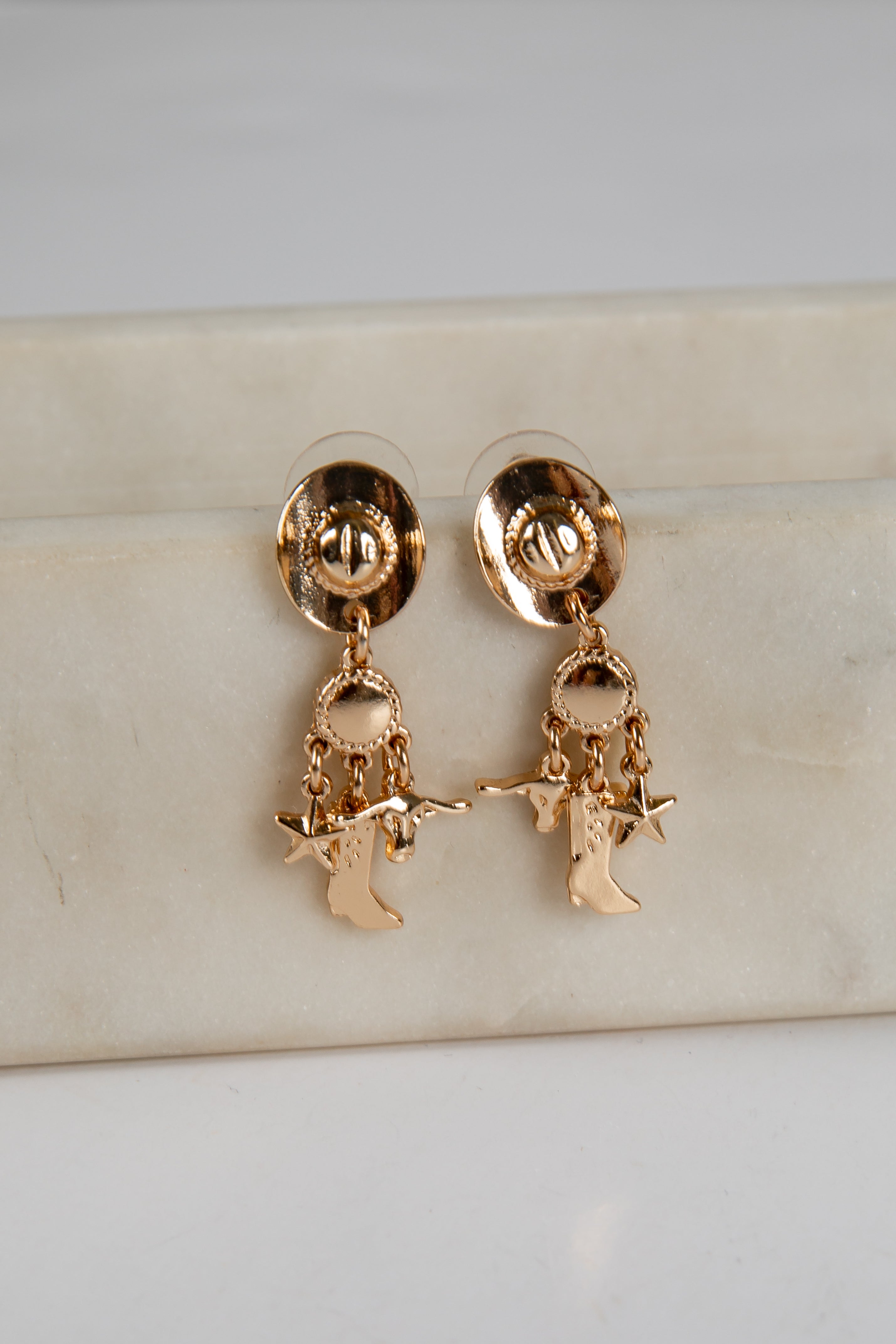 Eliana Gold Western Charm Earrings