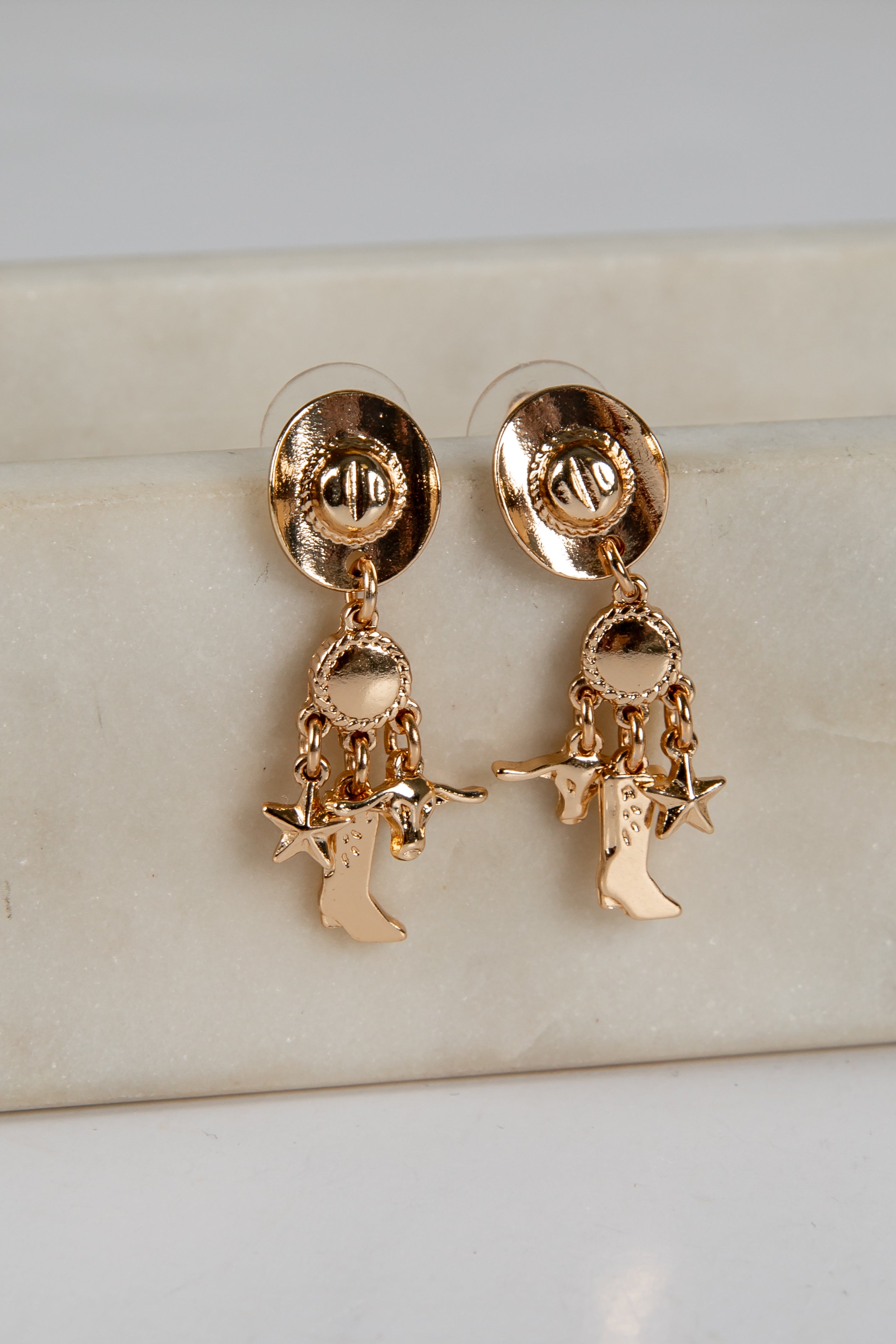 Eliana Gold Western Charm Earrings