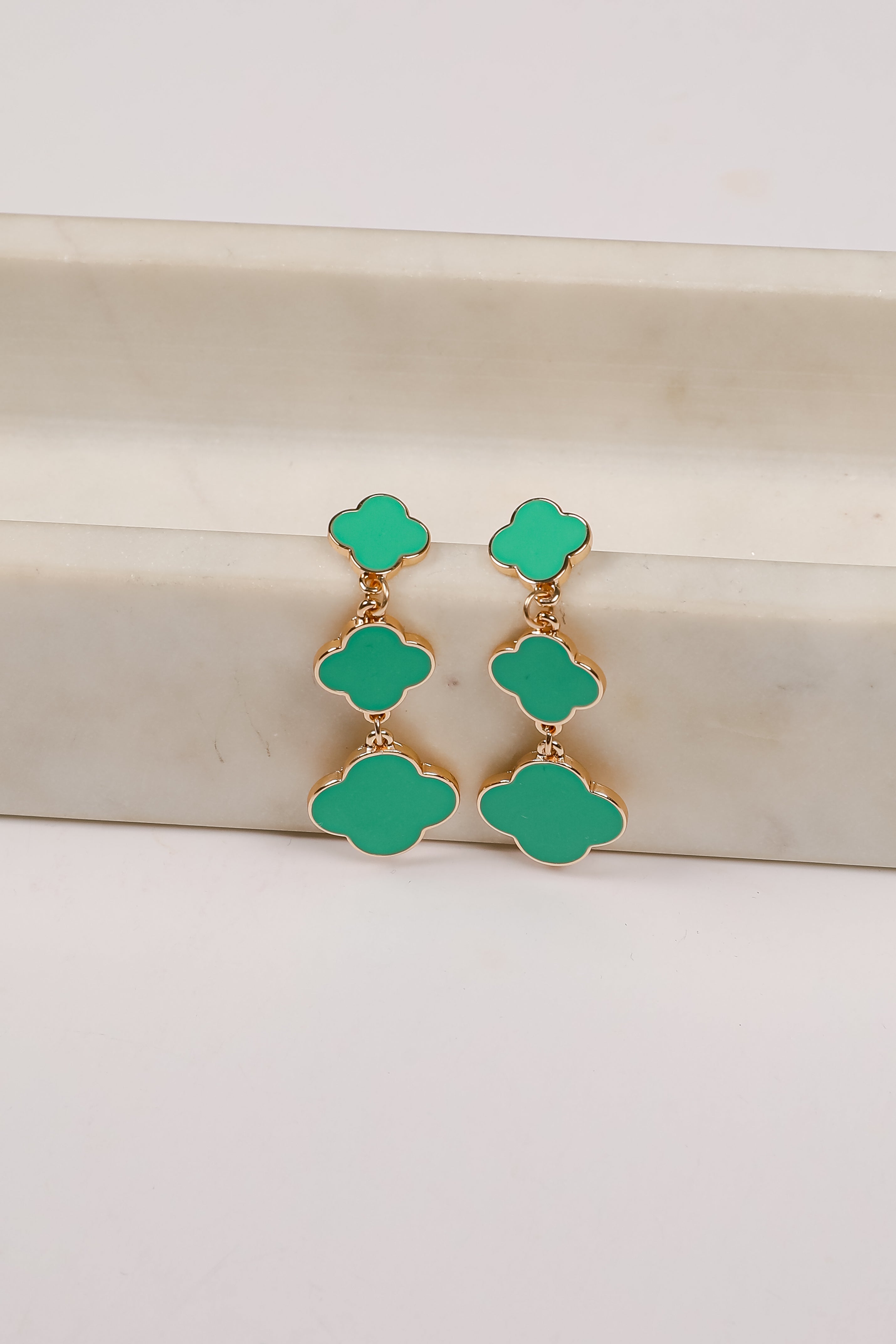 Ashley Quatrefoil Drop Earrings