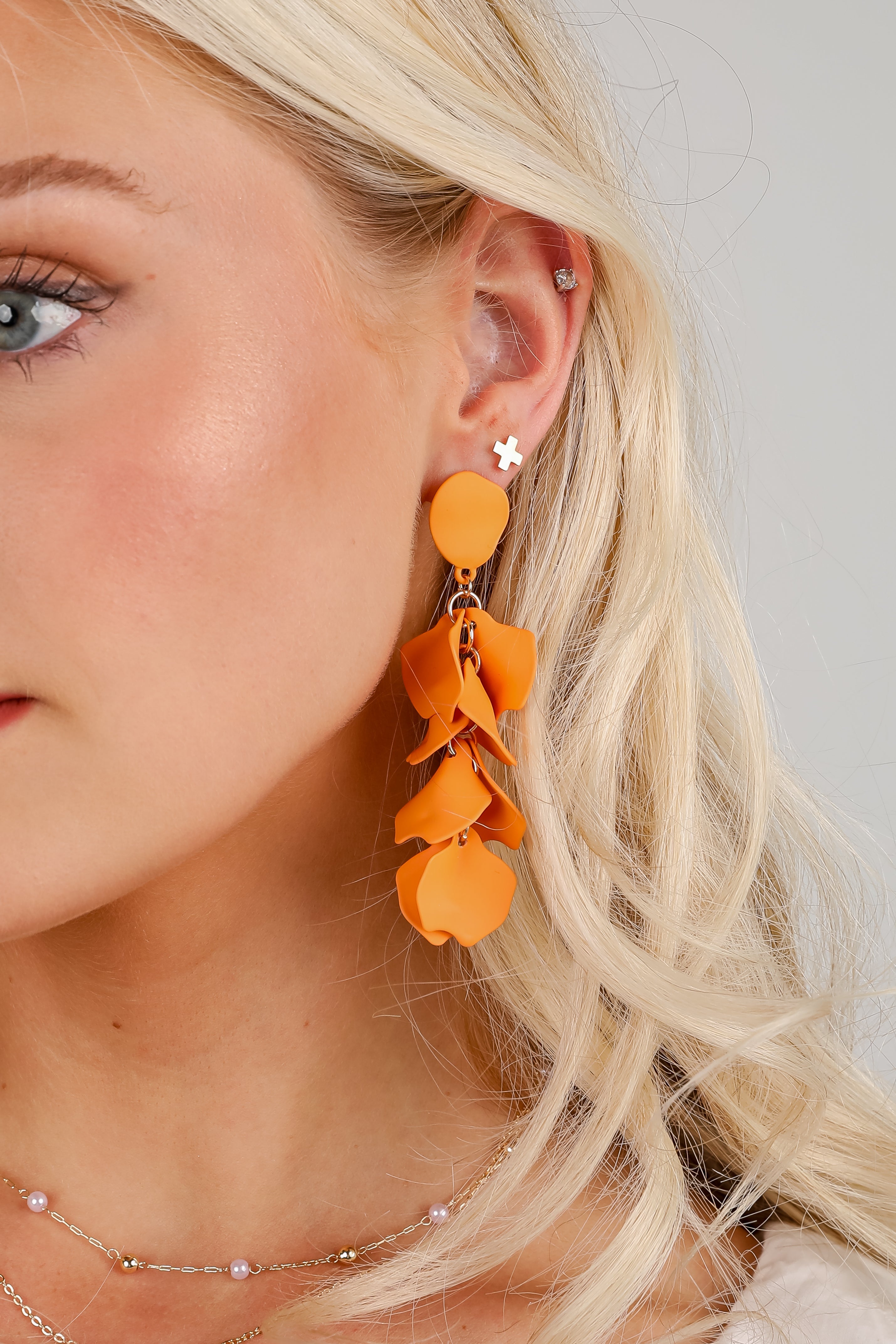 FINAL SALE - Dorothy Orange Statement Earrings