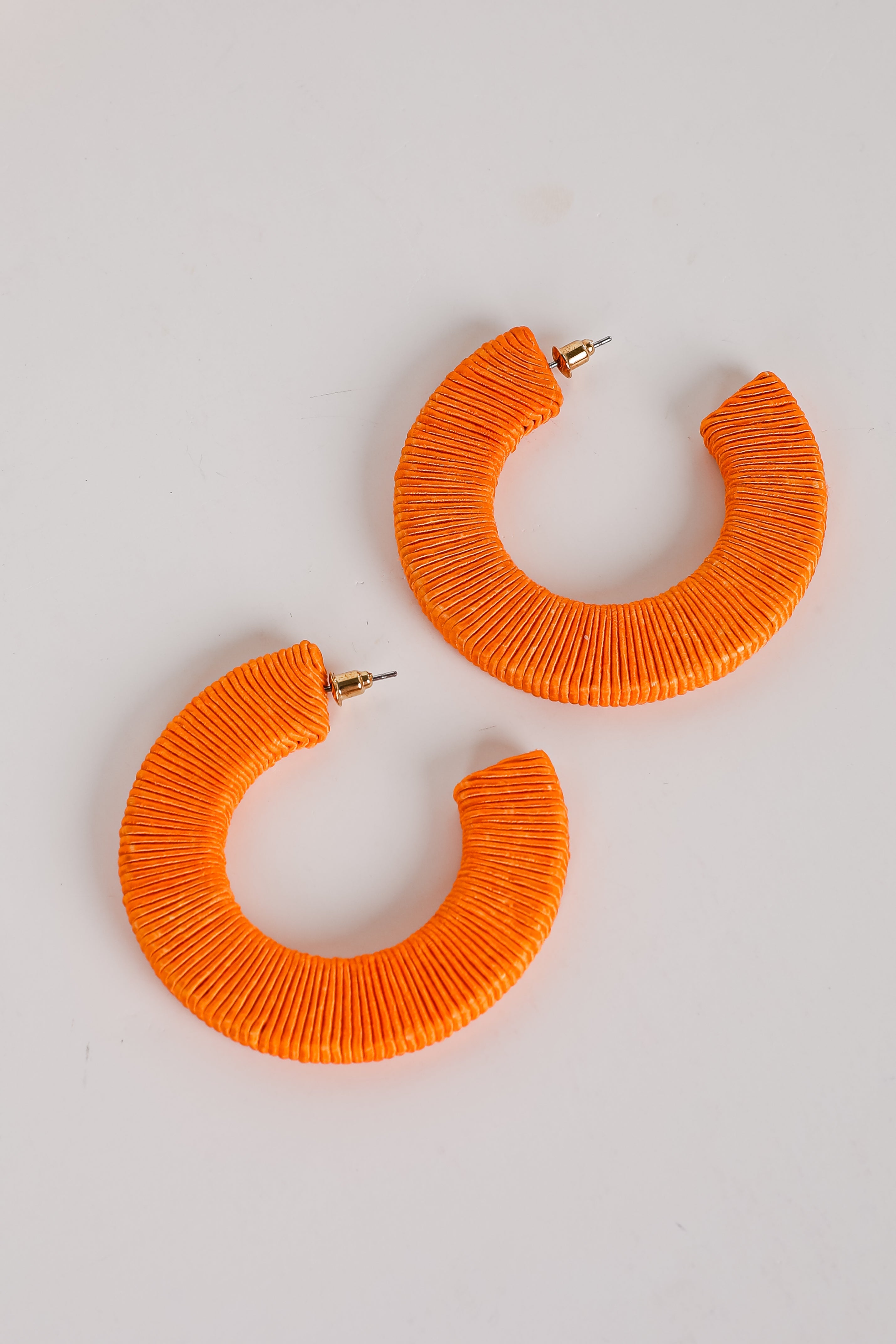 FINAL SALE - Alicia Orange Hoop Earrings