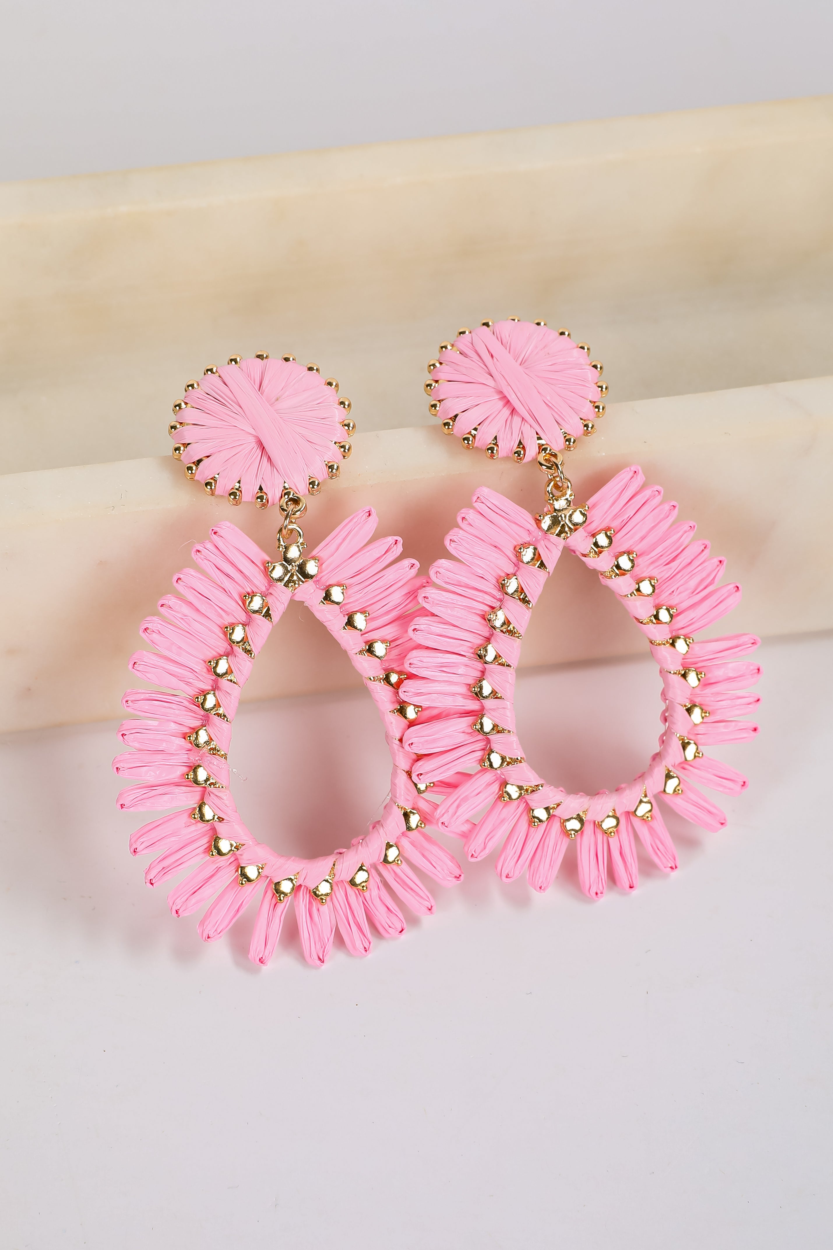 Bianca Straw Statement Earrings