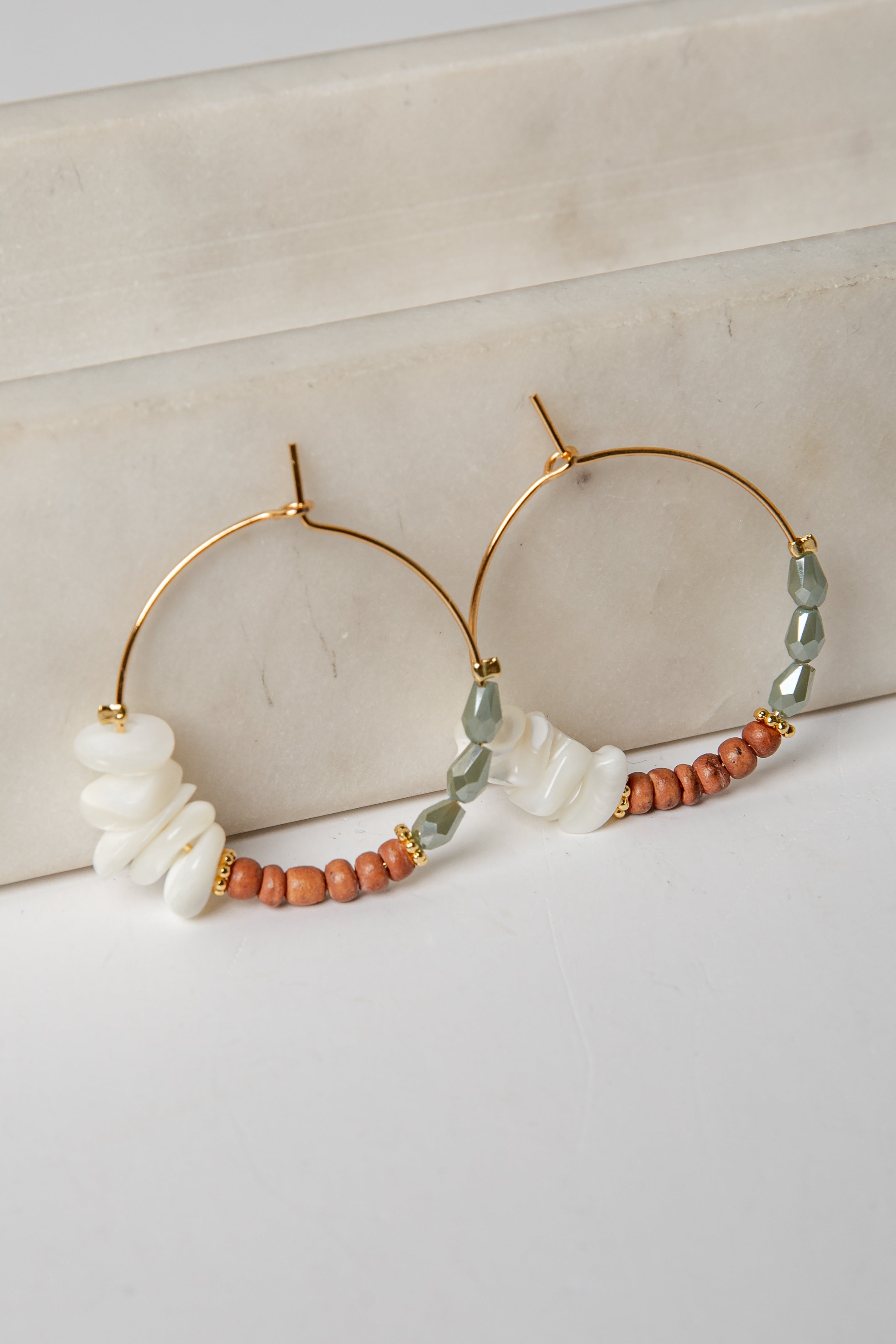 Aspen Beaded Hoop Earrings