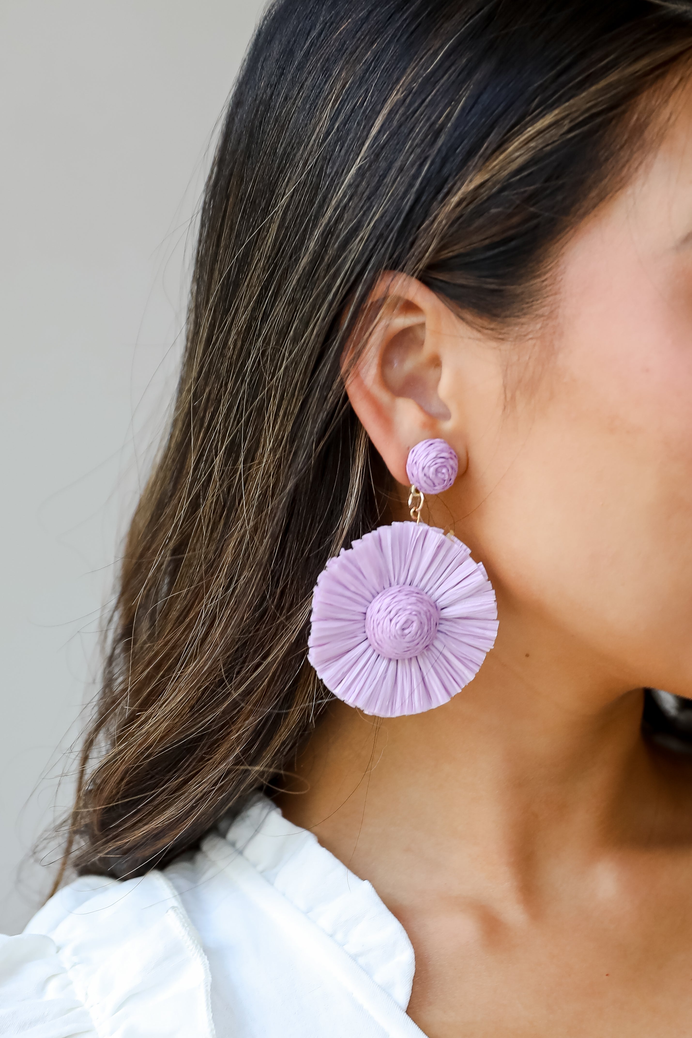 FINAL SALE - Gemma Straw Statement Earrings