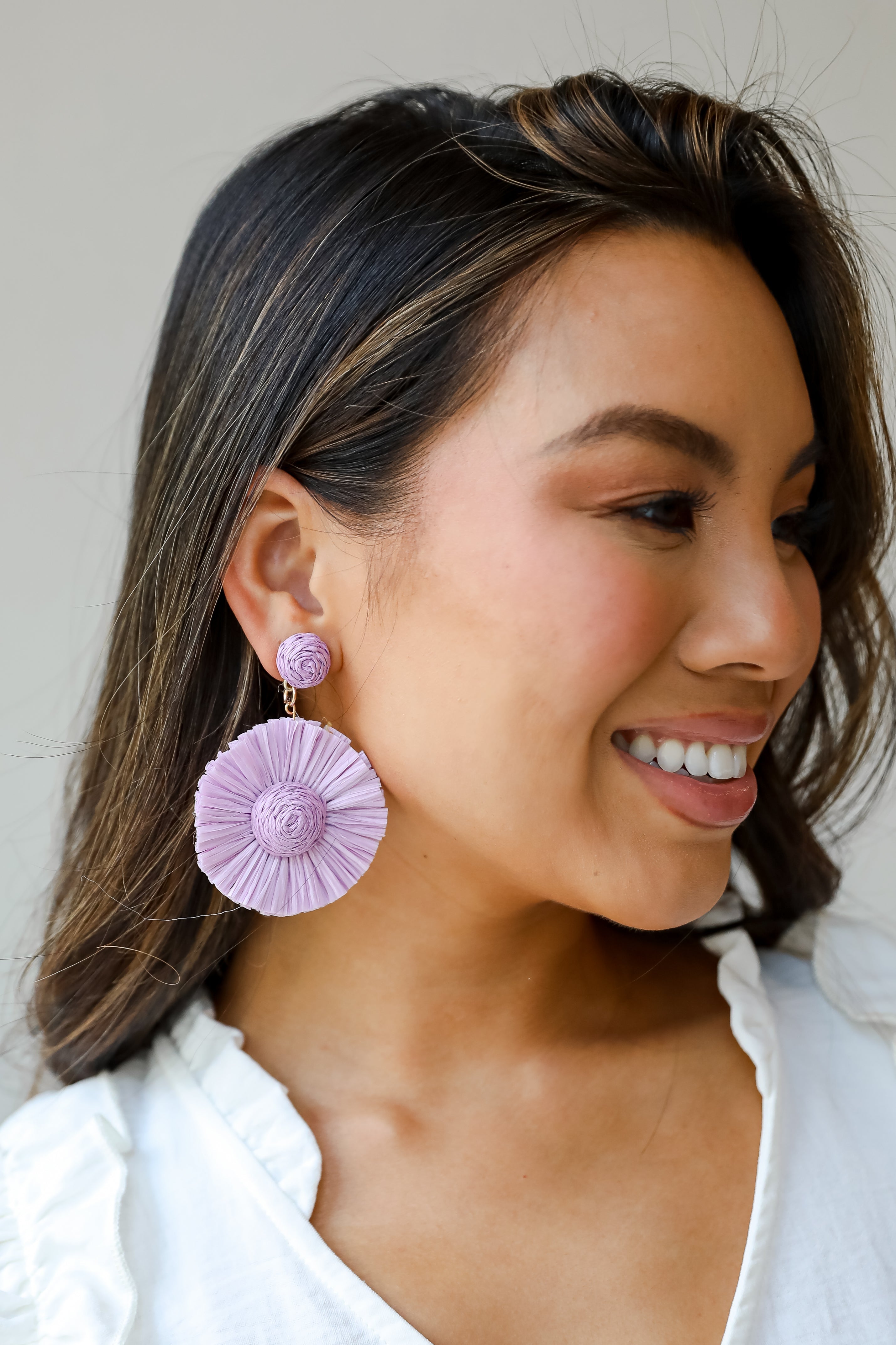 FINAL SALE - Gemma Straw Statement Earrings