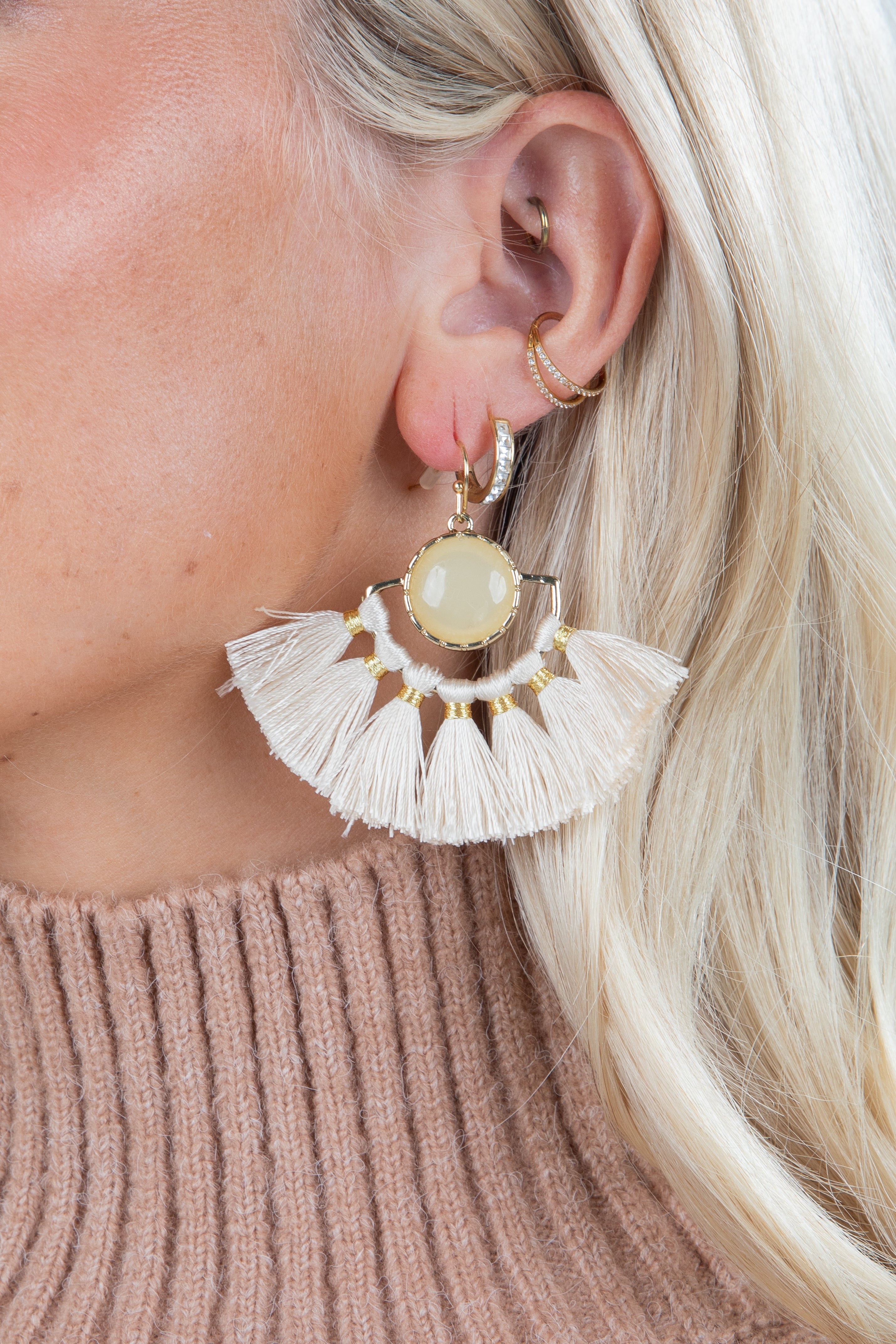 Monica Tassel Drop Earrings