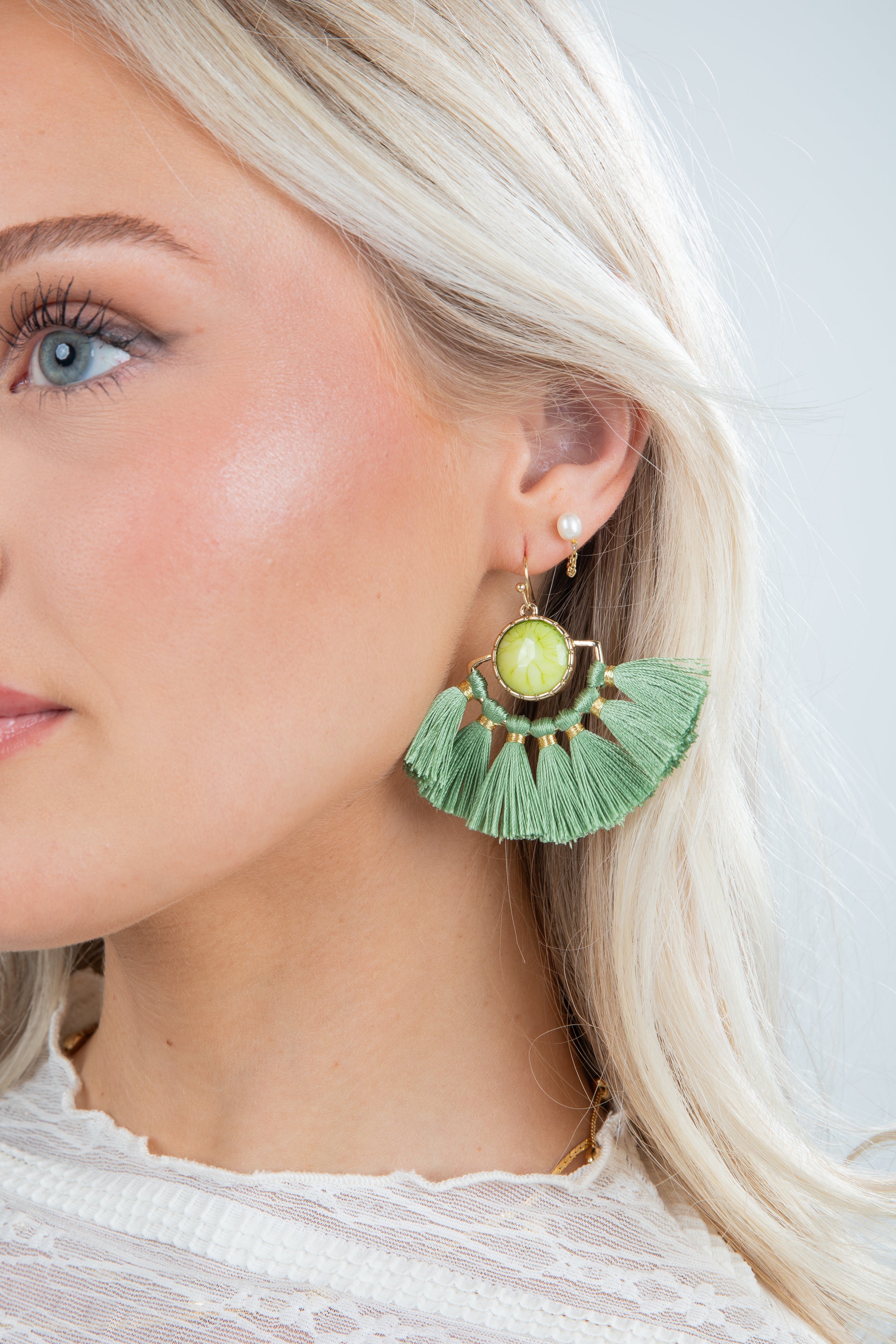 Monica Tassel Drop Earrings