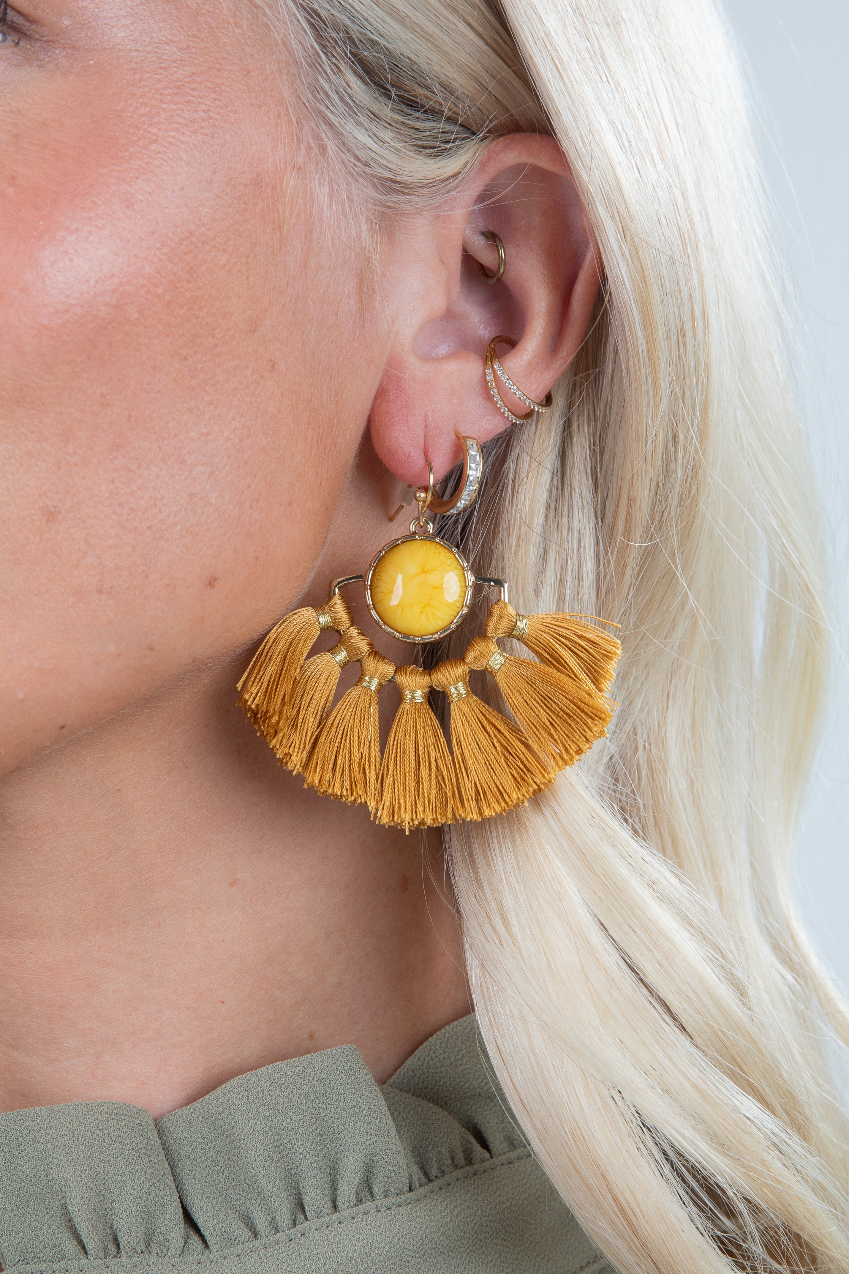Monica Tassel Drop Earrings