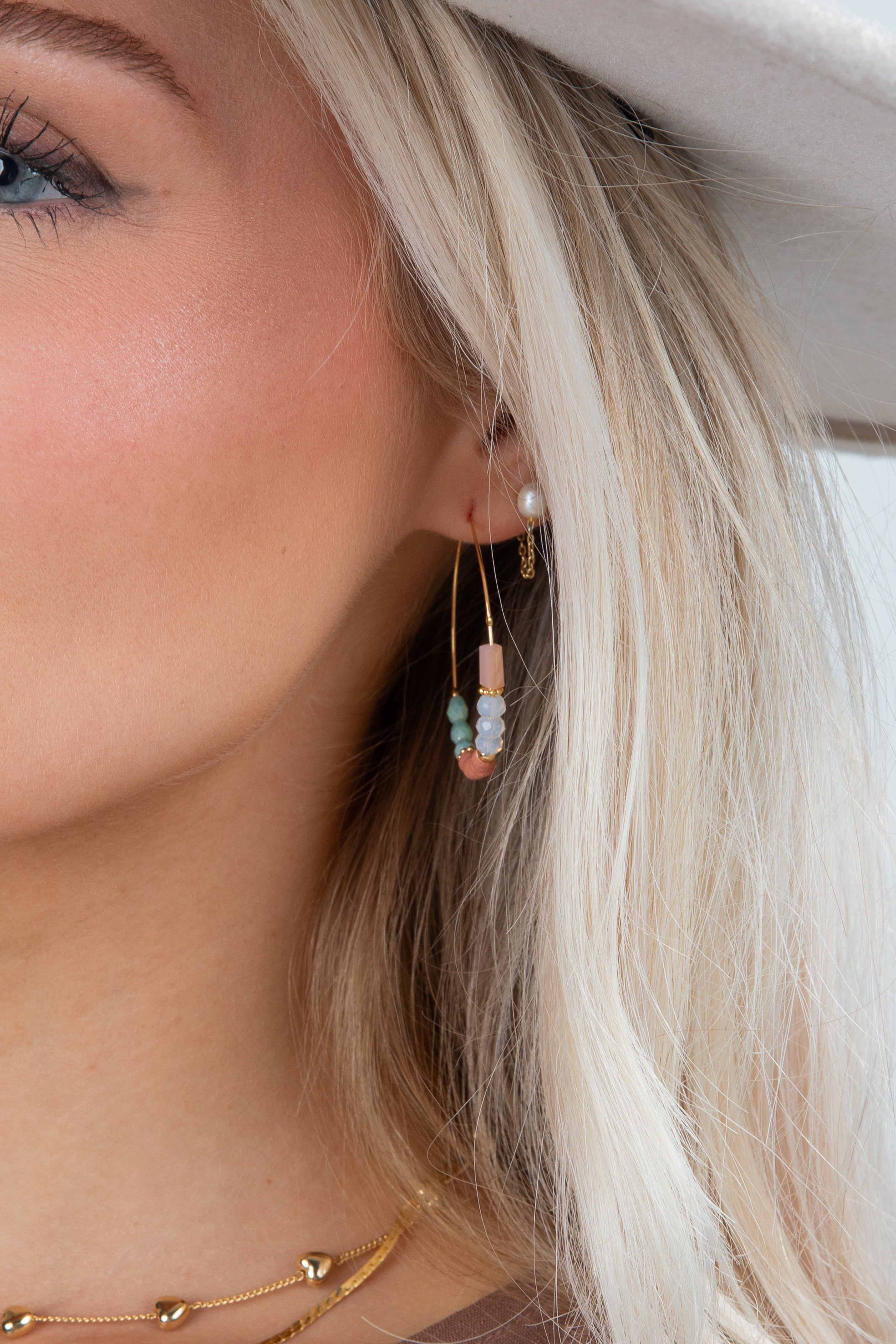 Kenna Beaded Hoop Earrings