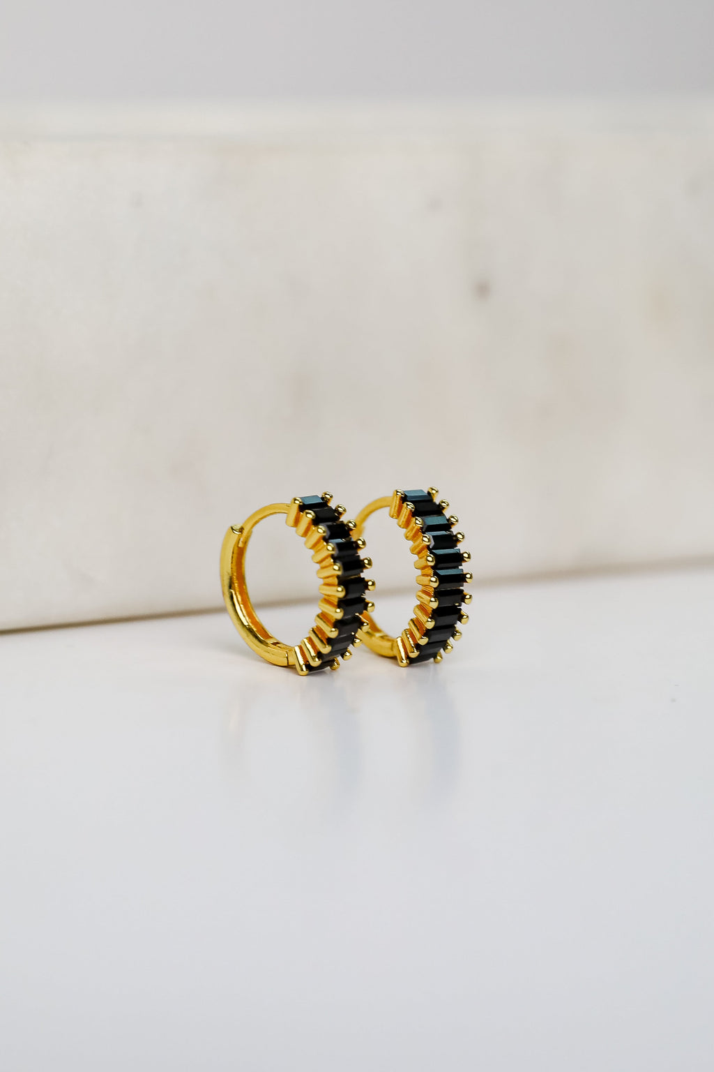 FINAL SALE - London Rhinestone Mini Hoop Earrings