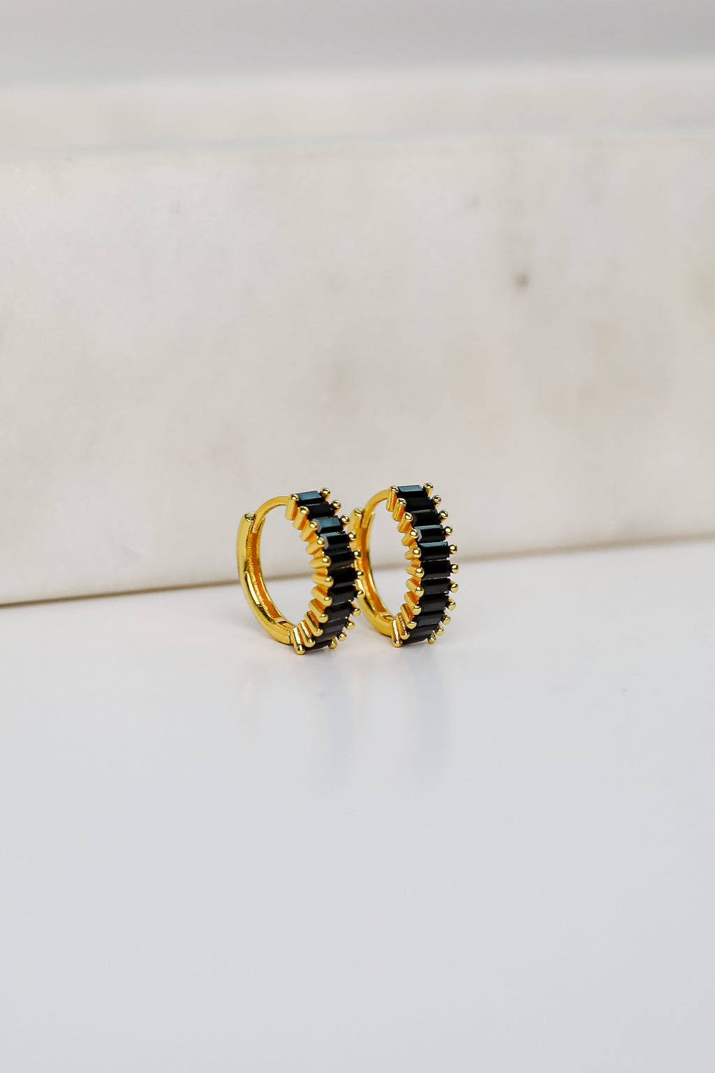 FINAL SALE - London Rhinestone Mini Hoop Earrings