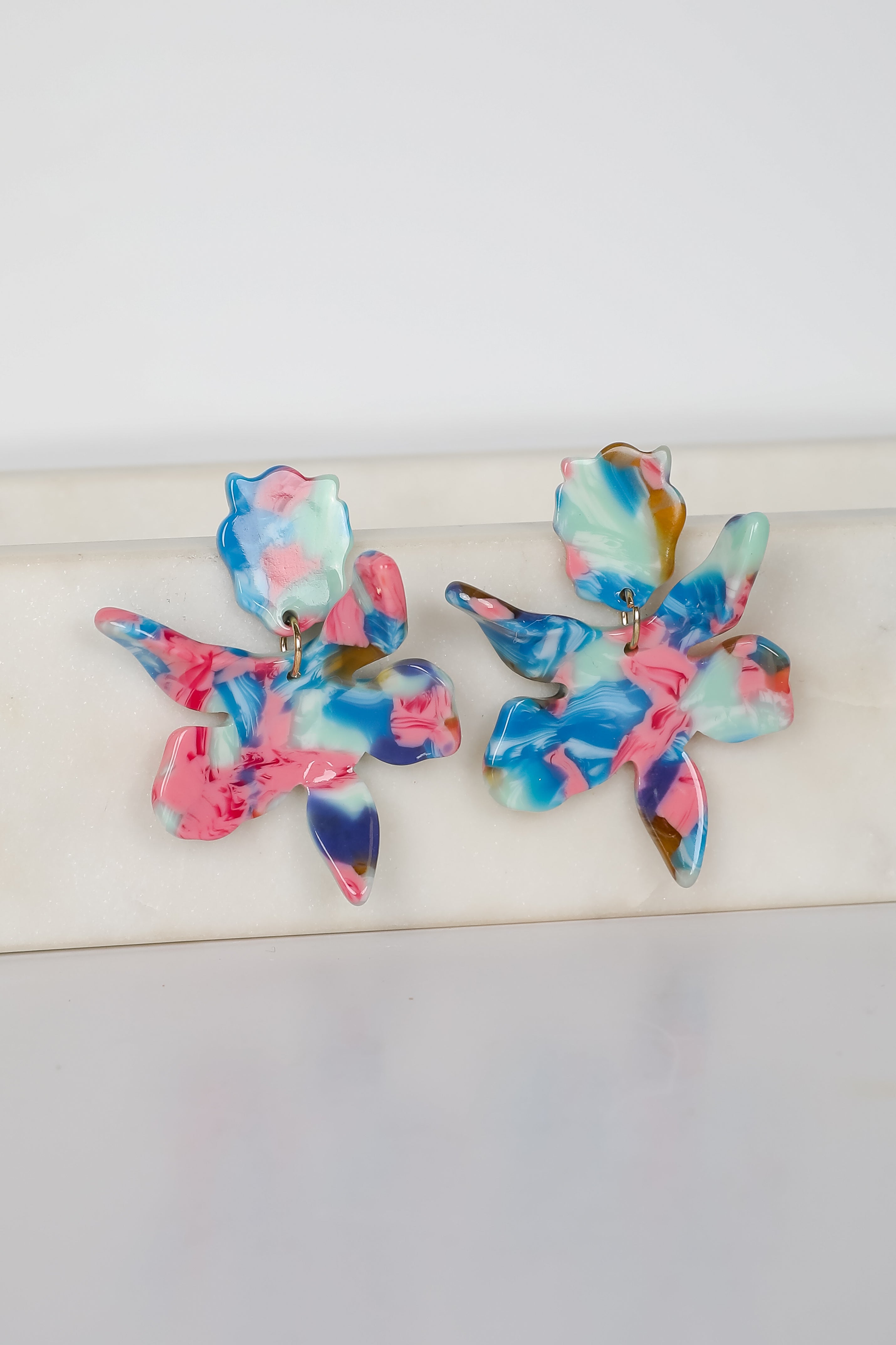 FINAL SALE - Cora Acrylic Statement Drop Earrings