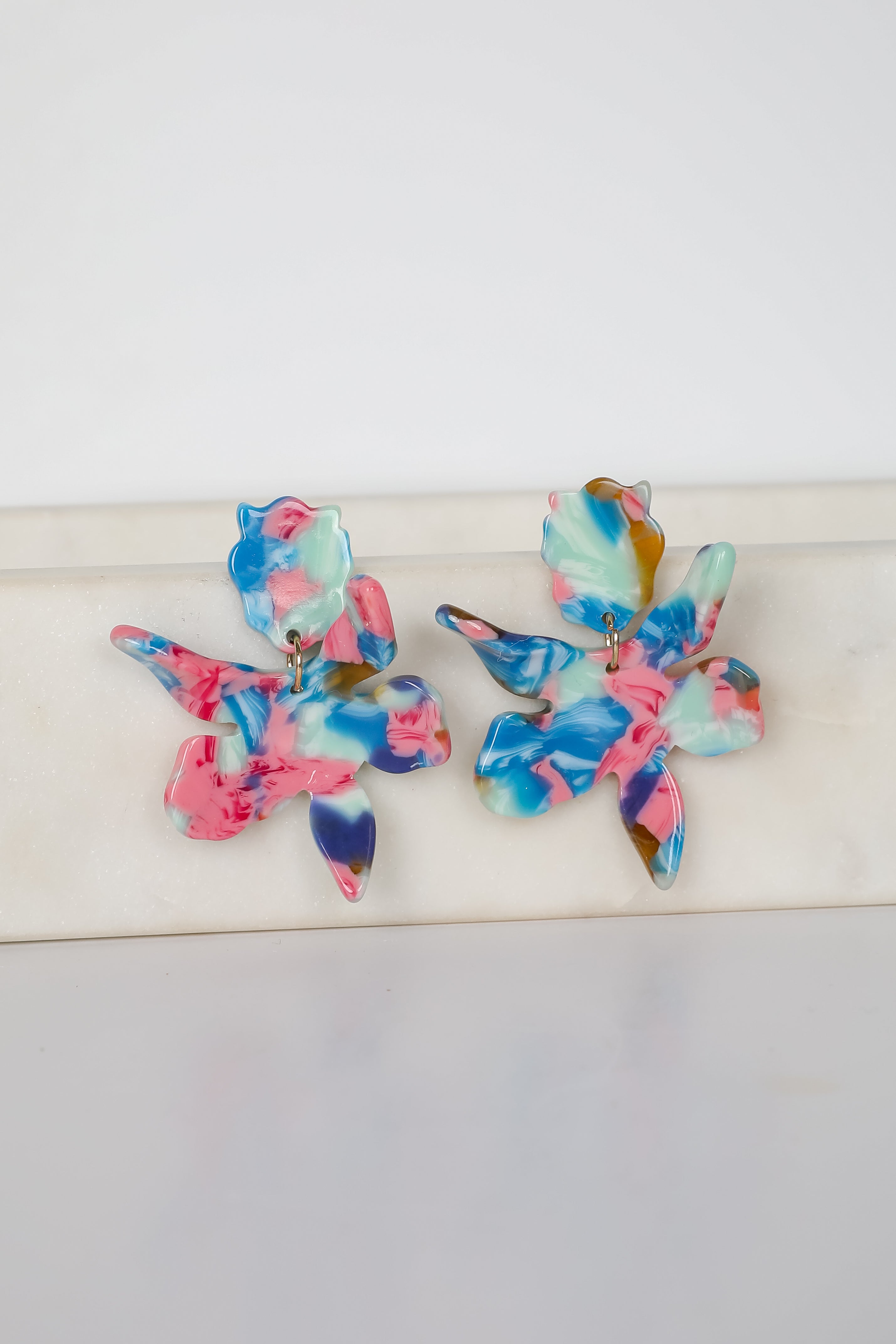 FINAL SALE - Cora Acrylic Statement Drop Earrings