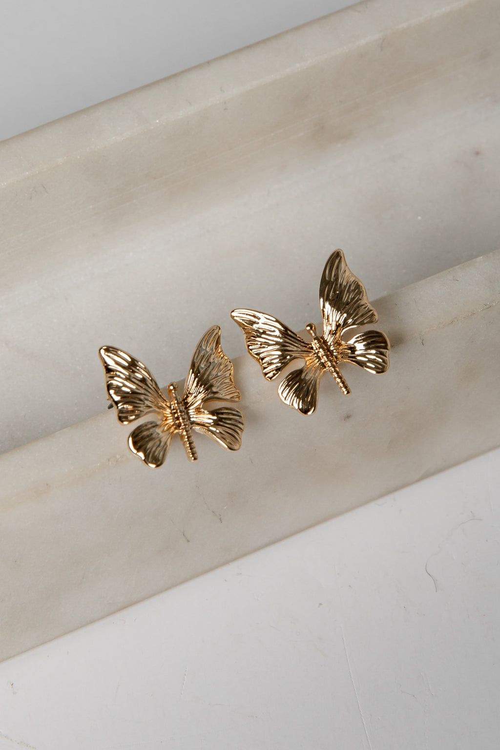 Selena Gold Butterfly Stud Earrings