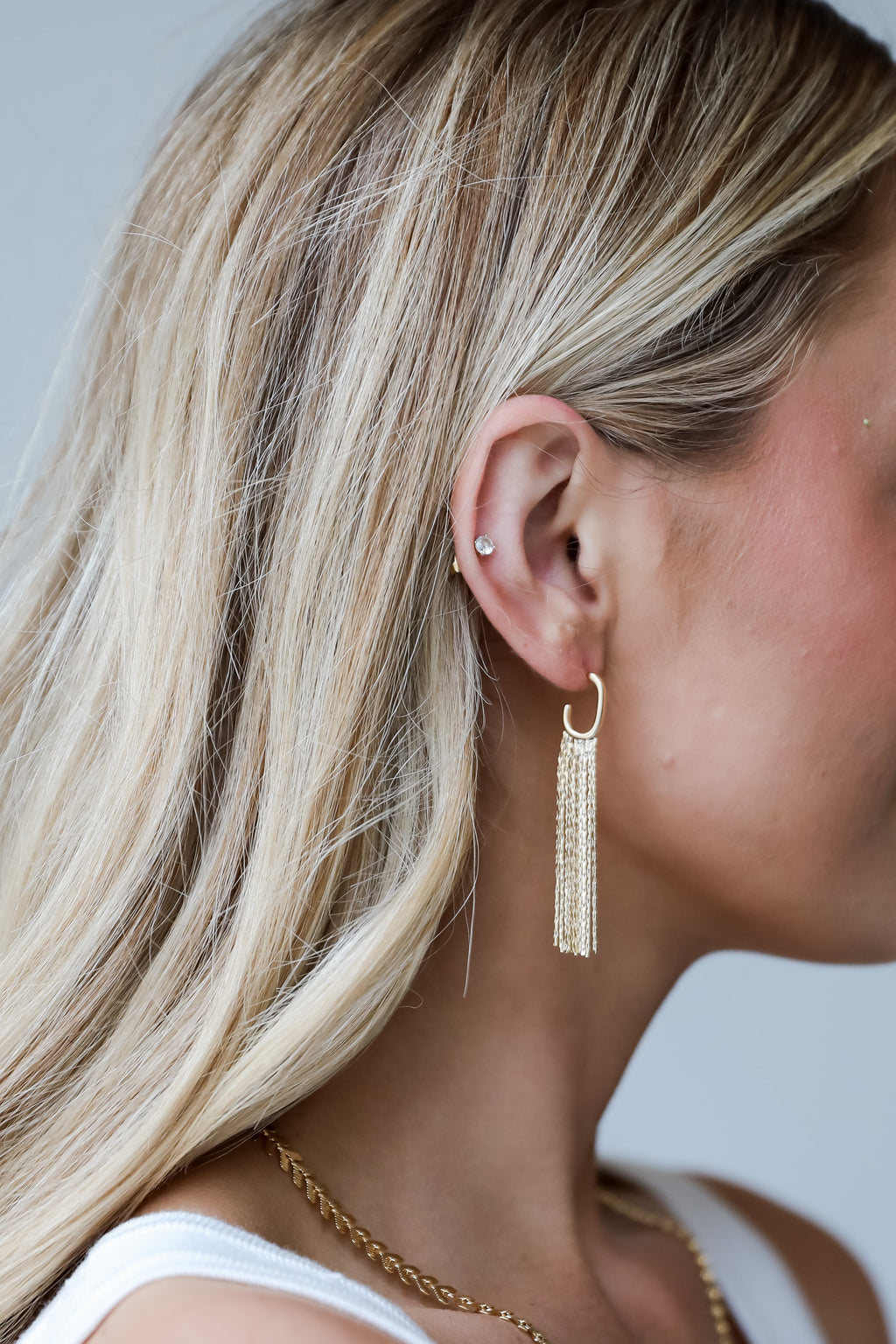 FINAL SALE - Sabrina Gold Fringe Earrings
