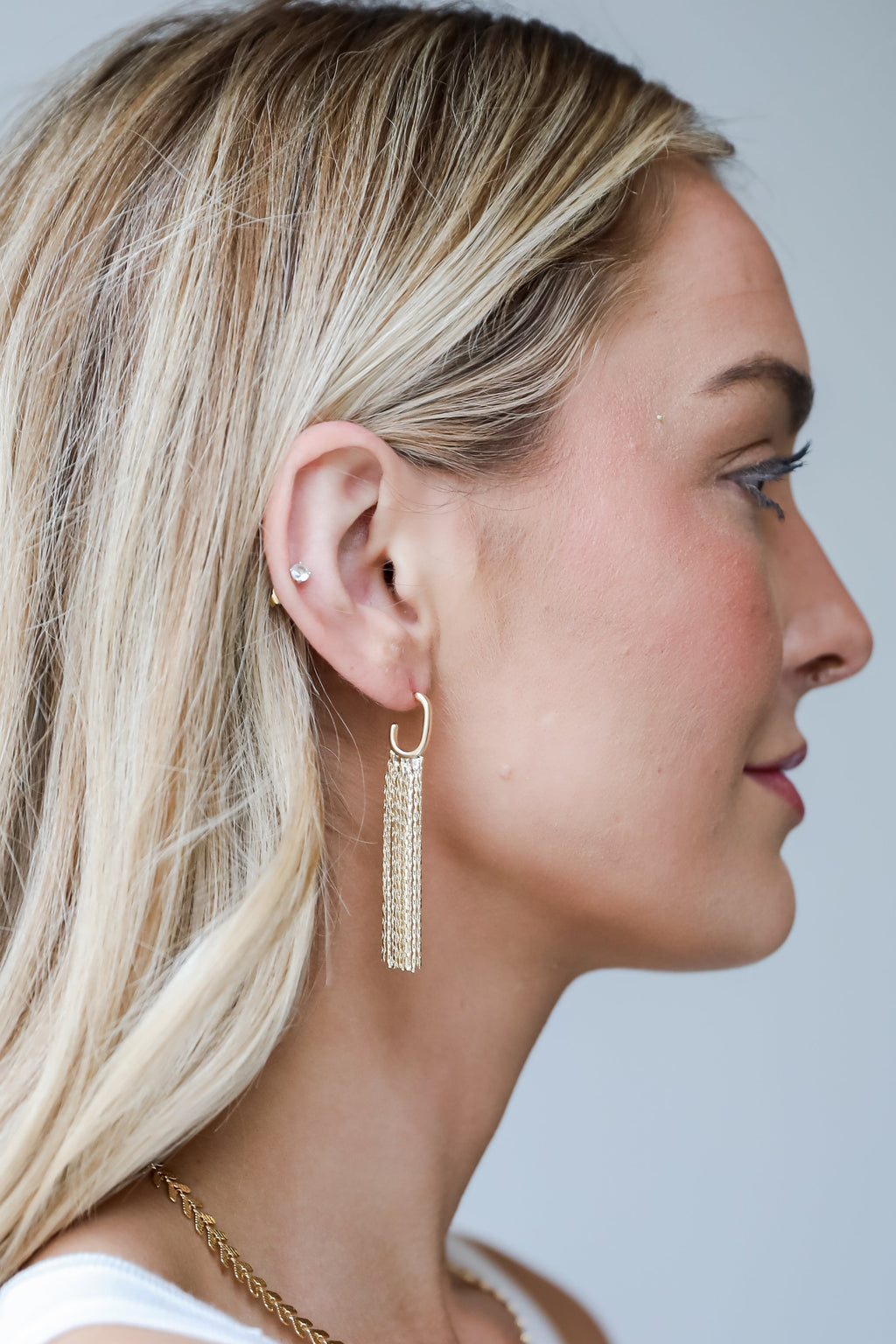 FINAL SALE - Sabrina Gold Fringe Earrings