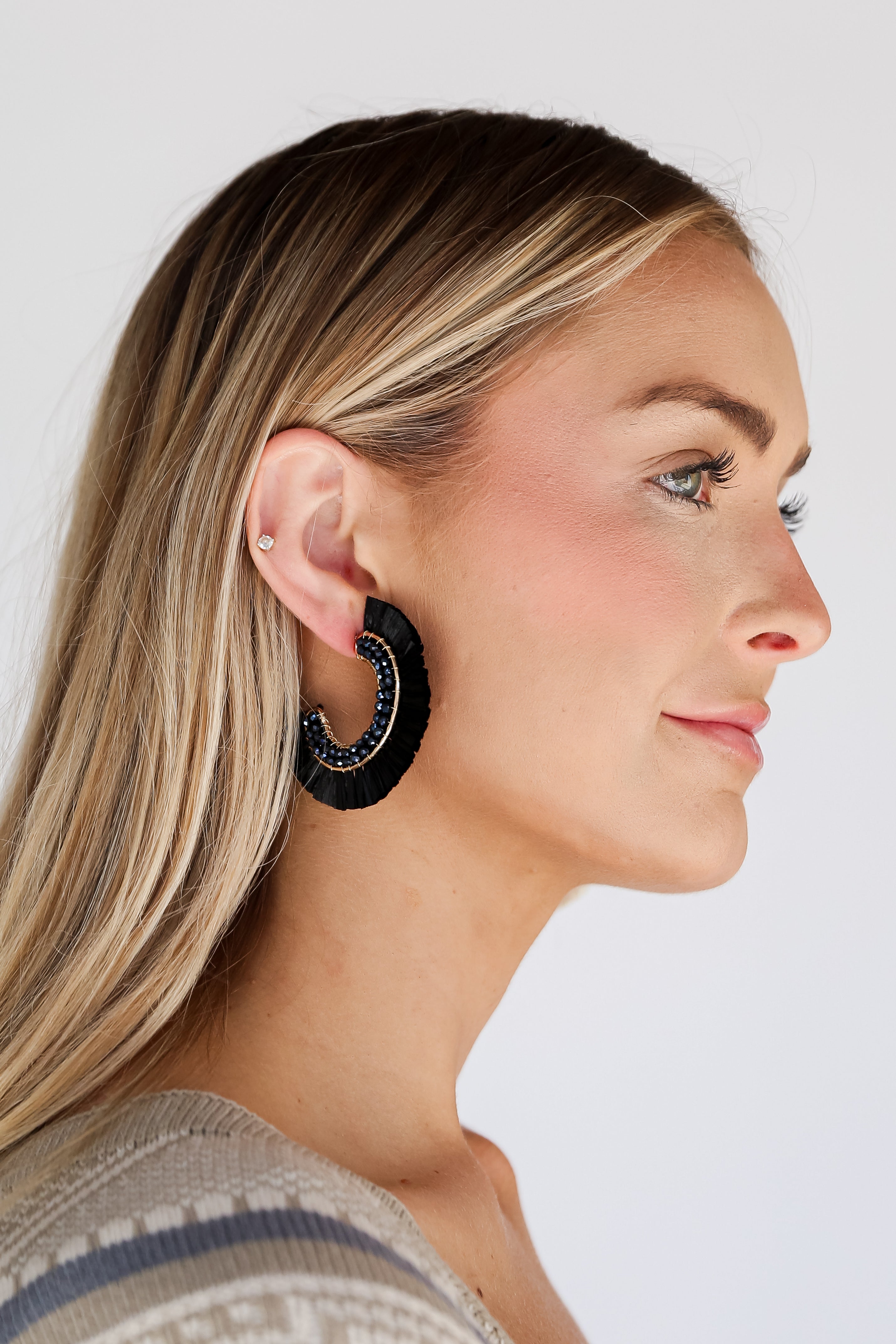 FINAL SALE - Lauren Fringe Hoop Earrings