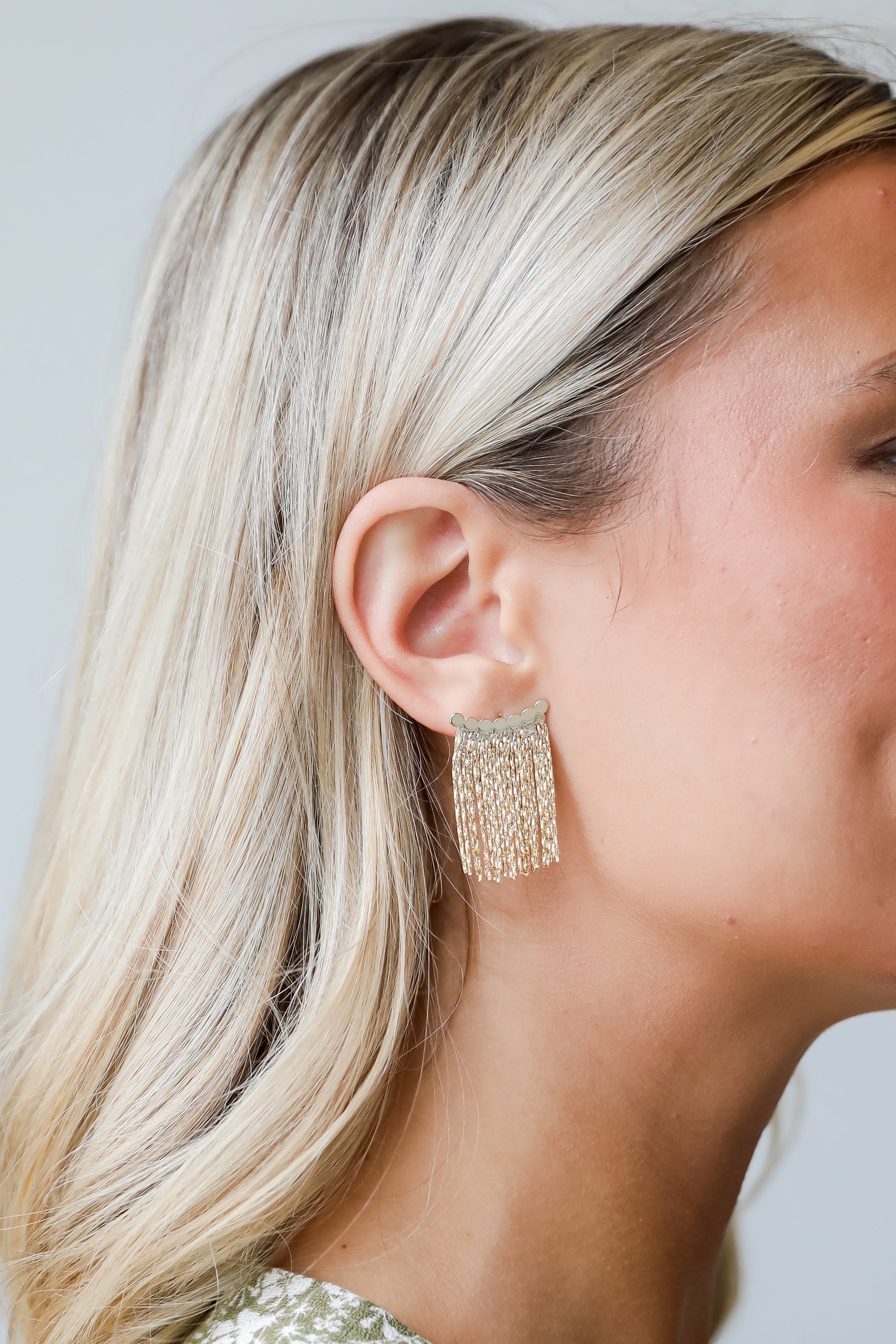 FINAL SALE - Hattie Gold Fringe Earrings