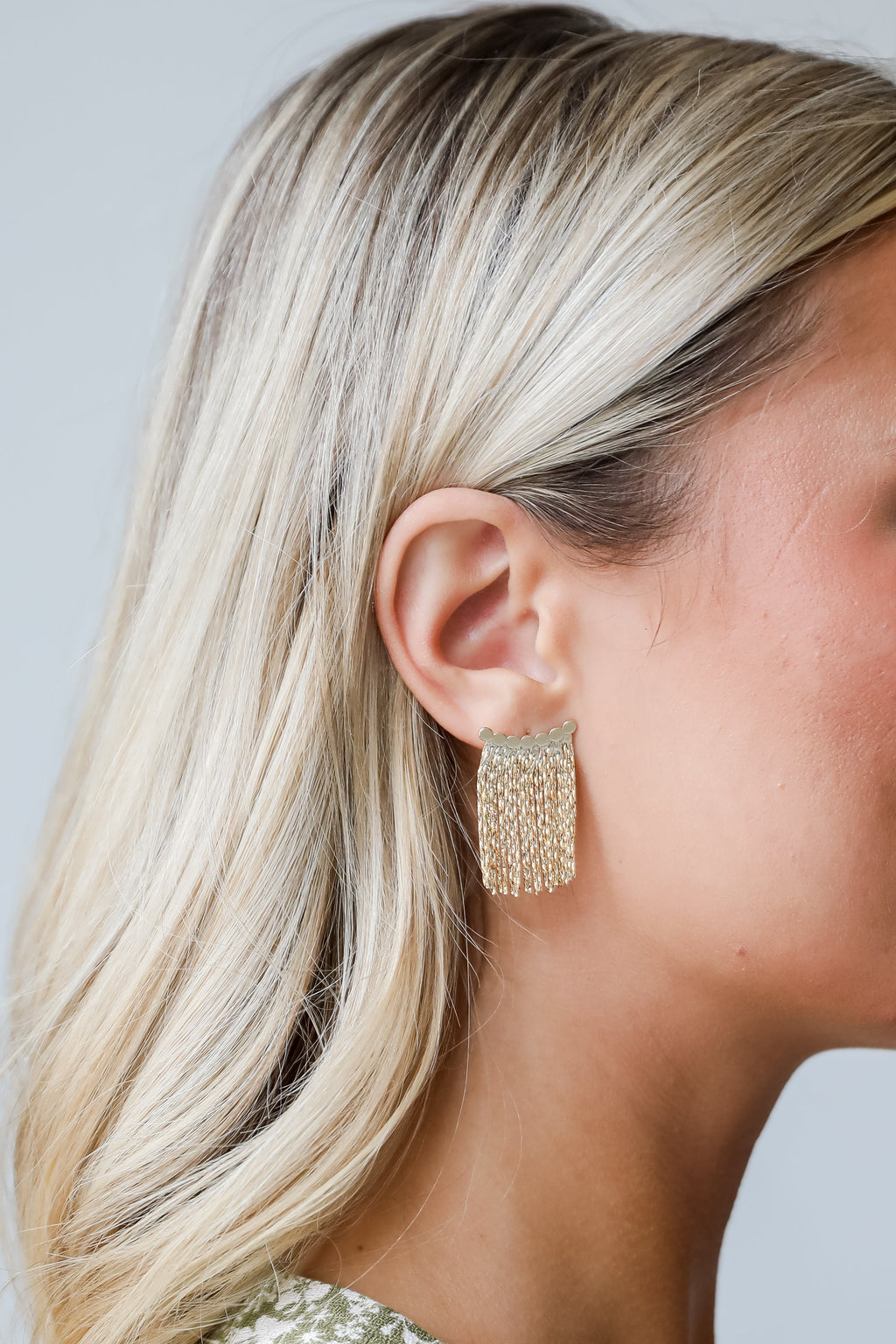 FINAL SALE - Hattie Gold Fringe Earrings
