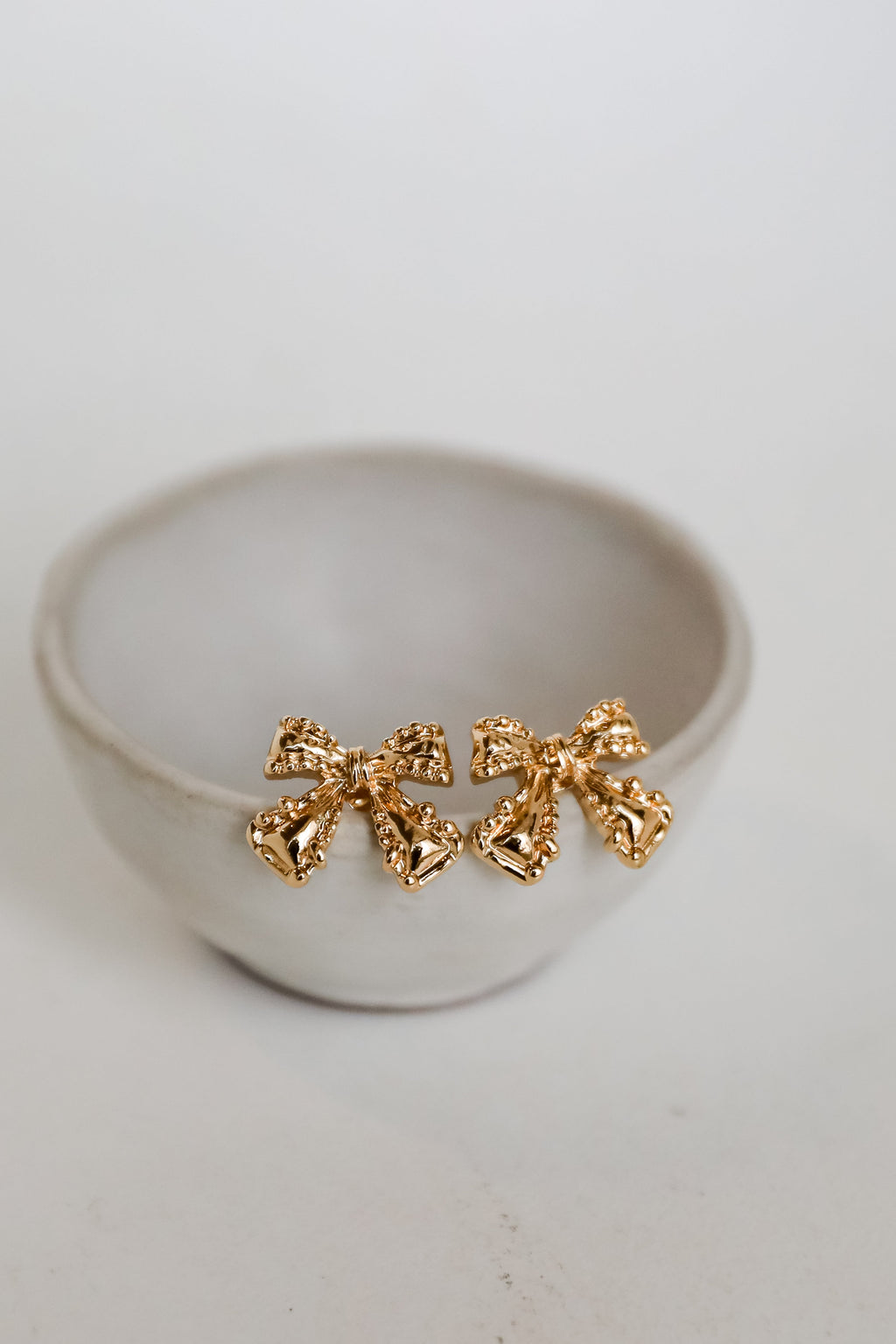 Sophia Gold Bow Earrings