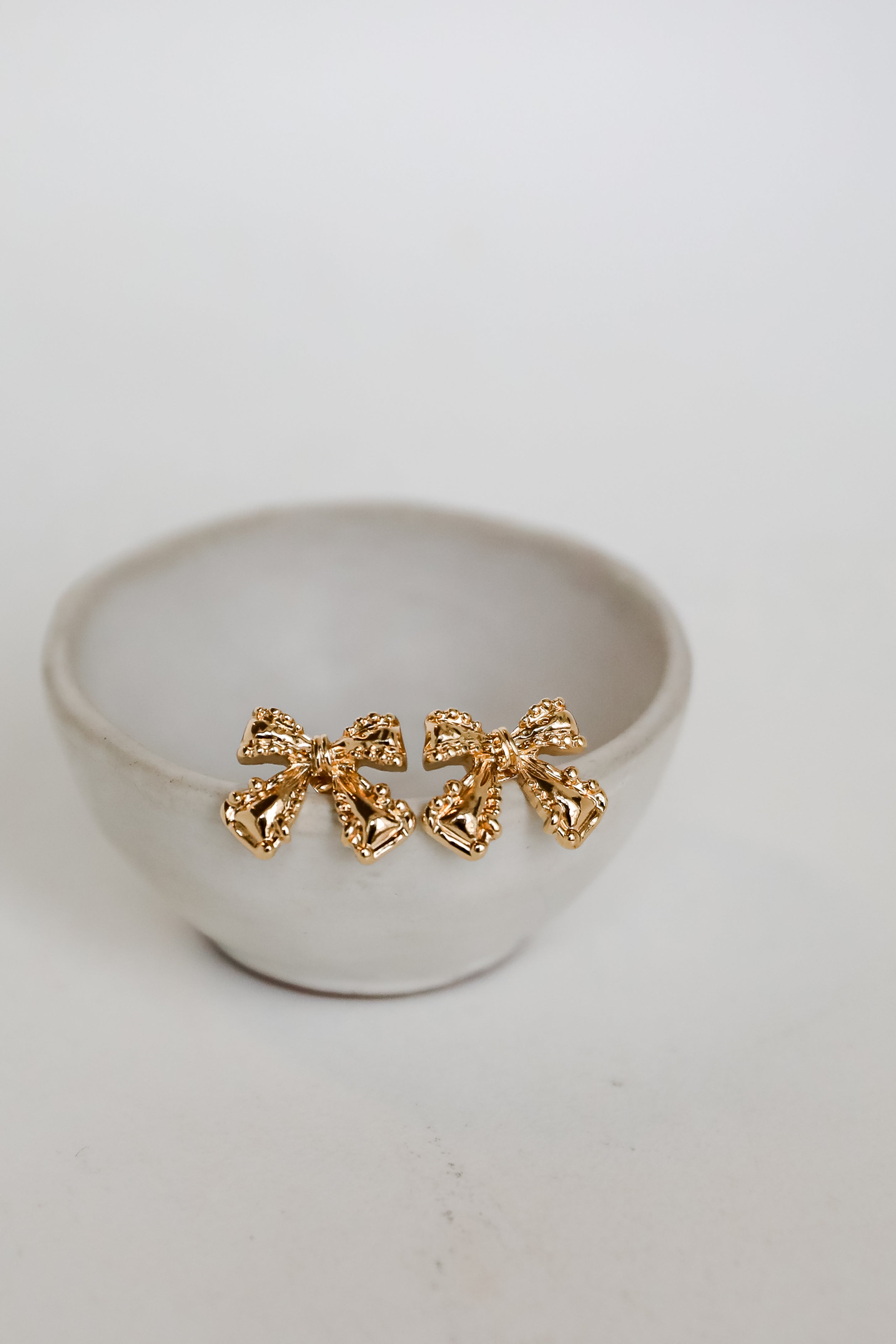 FINAL SALE - Sophia Gold Bow Earrings