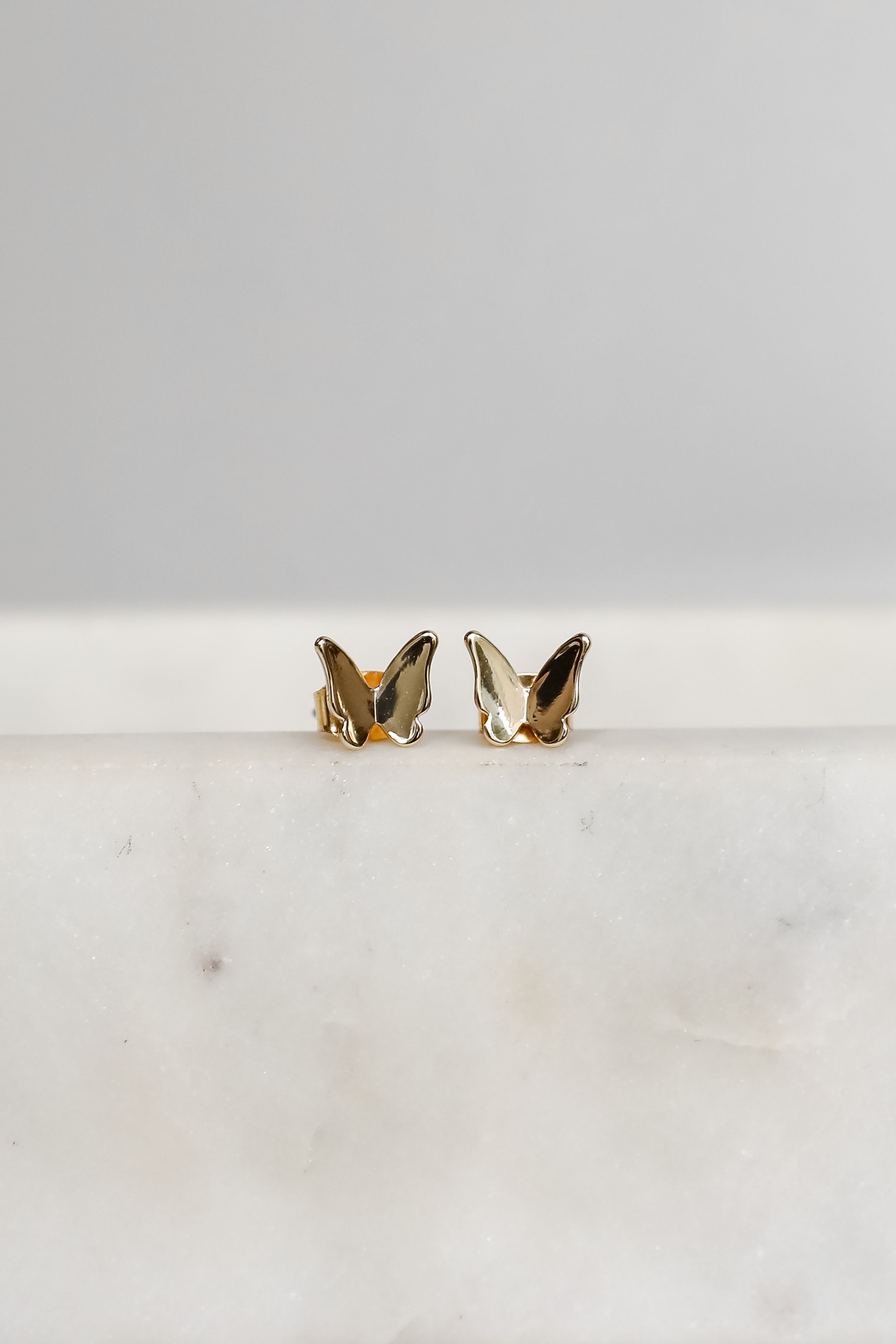 Phoebe Gold Butterfly Stud Earrings