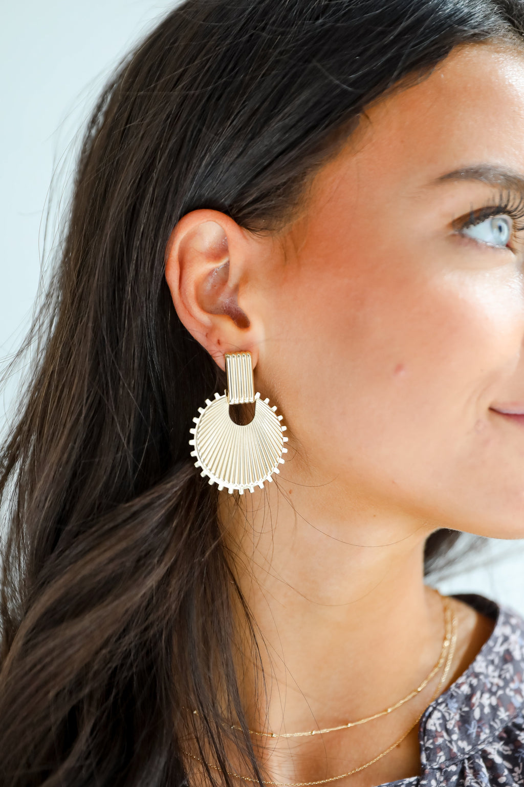 FINAL SALE - Sarah Gold Statement Circle Earrings