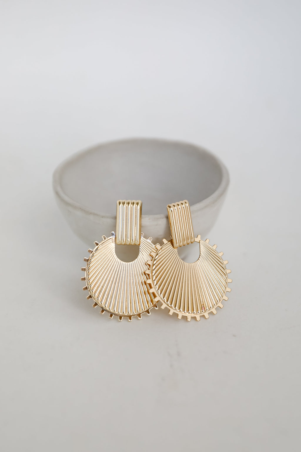 FINAL SALE - Sarah Gold Statement Circle Earrings