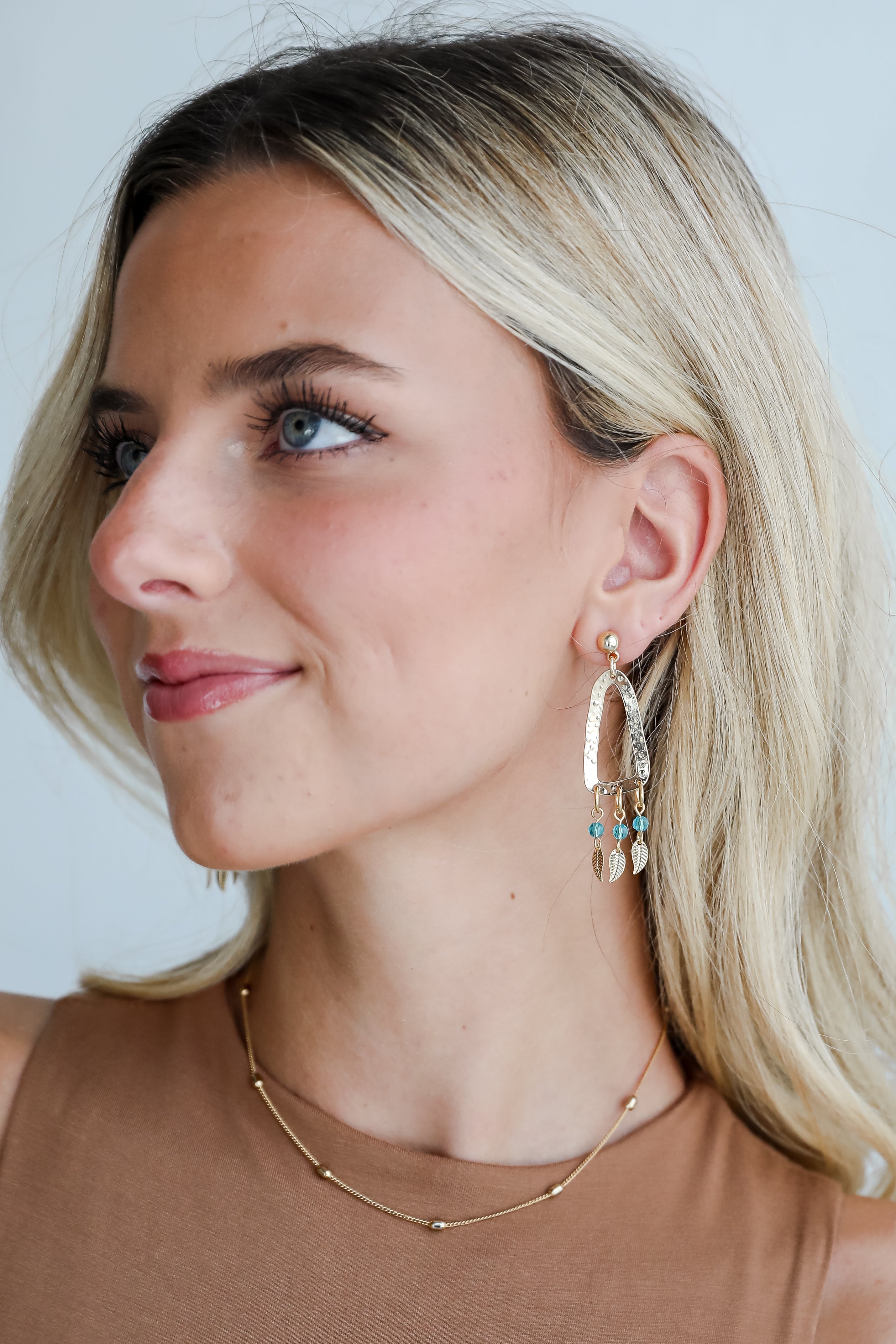 FINAL SALE - Ivy Gold Statement Drop Earrings