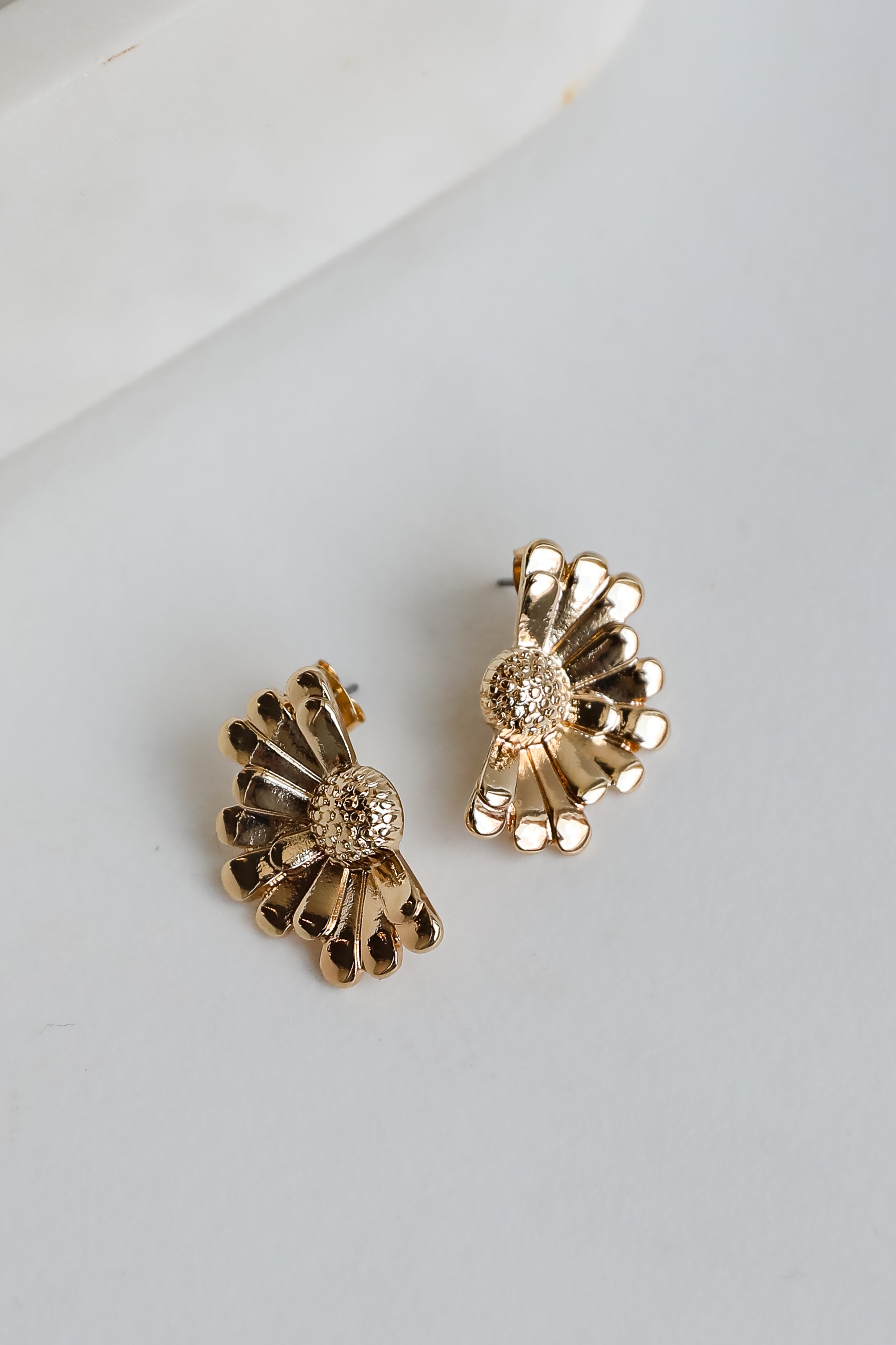 FINAL SALE - Victoria Gold Flower Stud Earrings