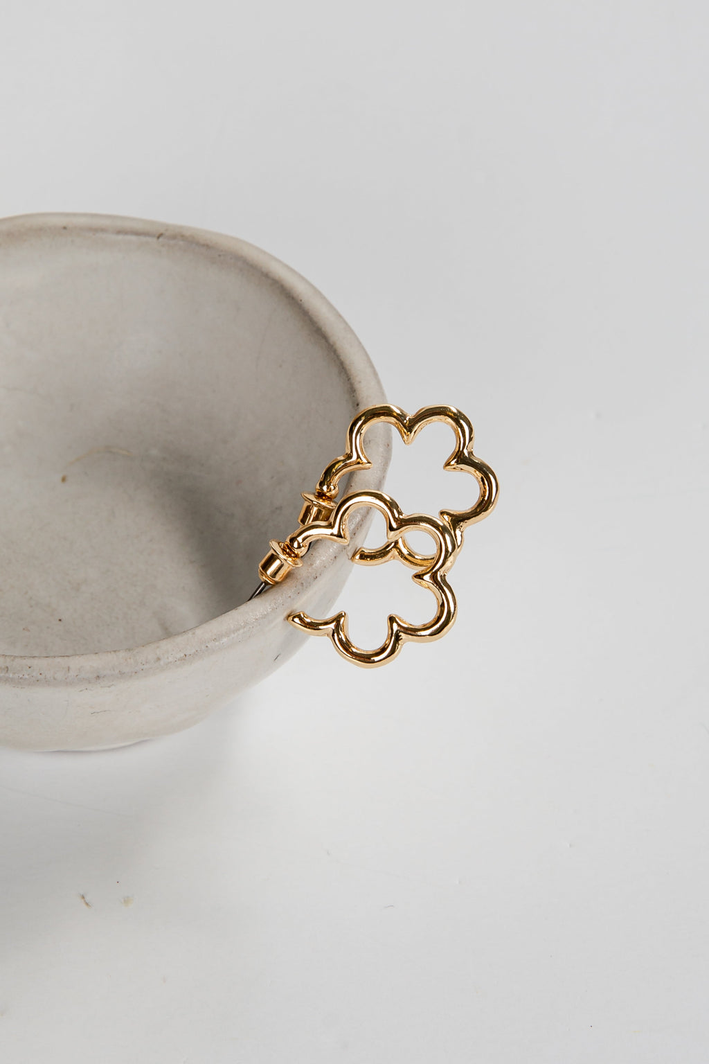 Nina Gold Flower Hoop Earrings