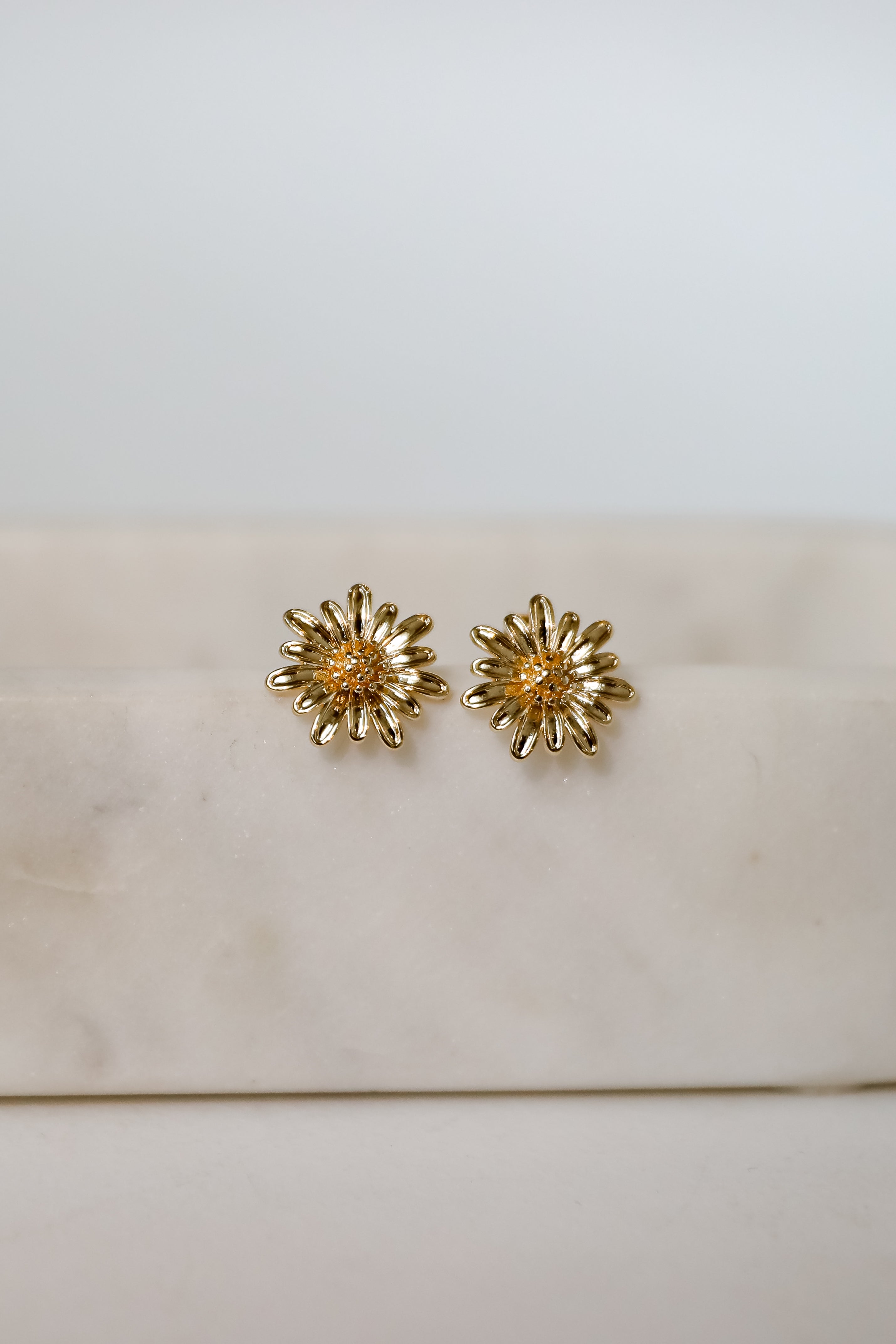 Bridget Gold Flower Stud Earrings