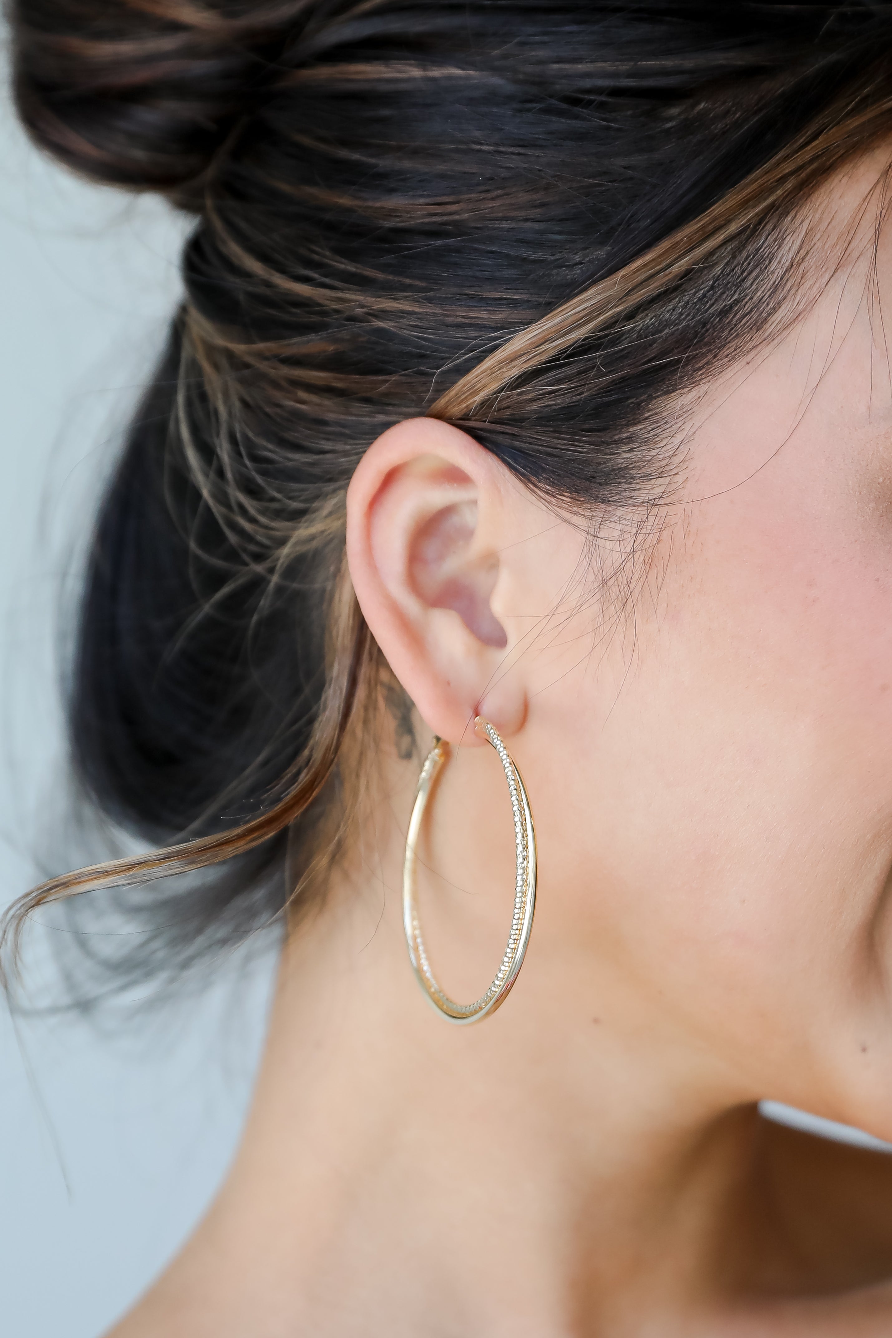 FINAL SALE - Heidi Gold Double Hoop Earrings