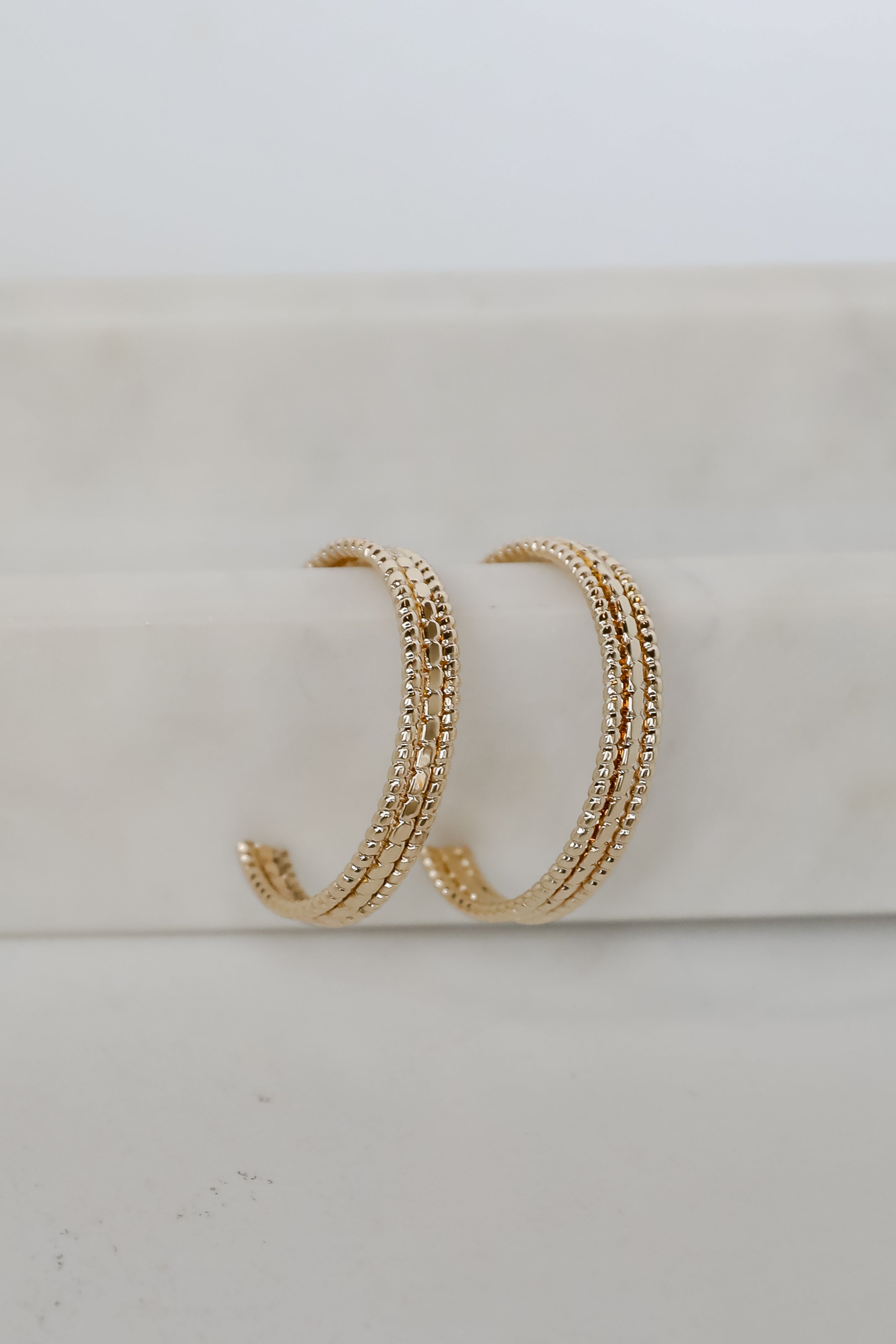 FINAL SALE - Lindsay Gold Hoop Earrings