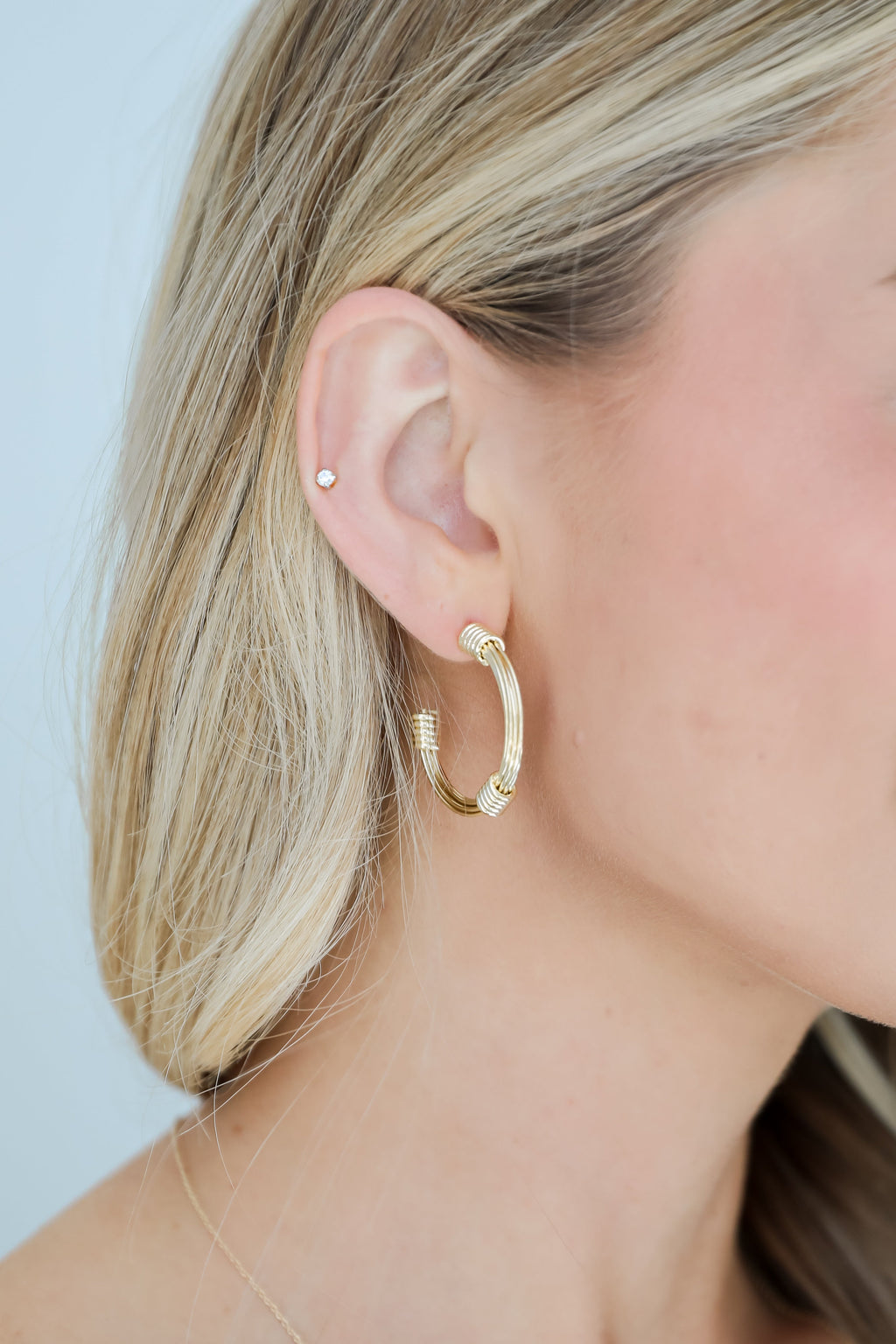 FINAL SALE - Alaya Gold Hoop Earrings