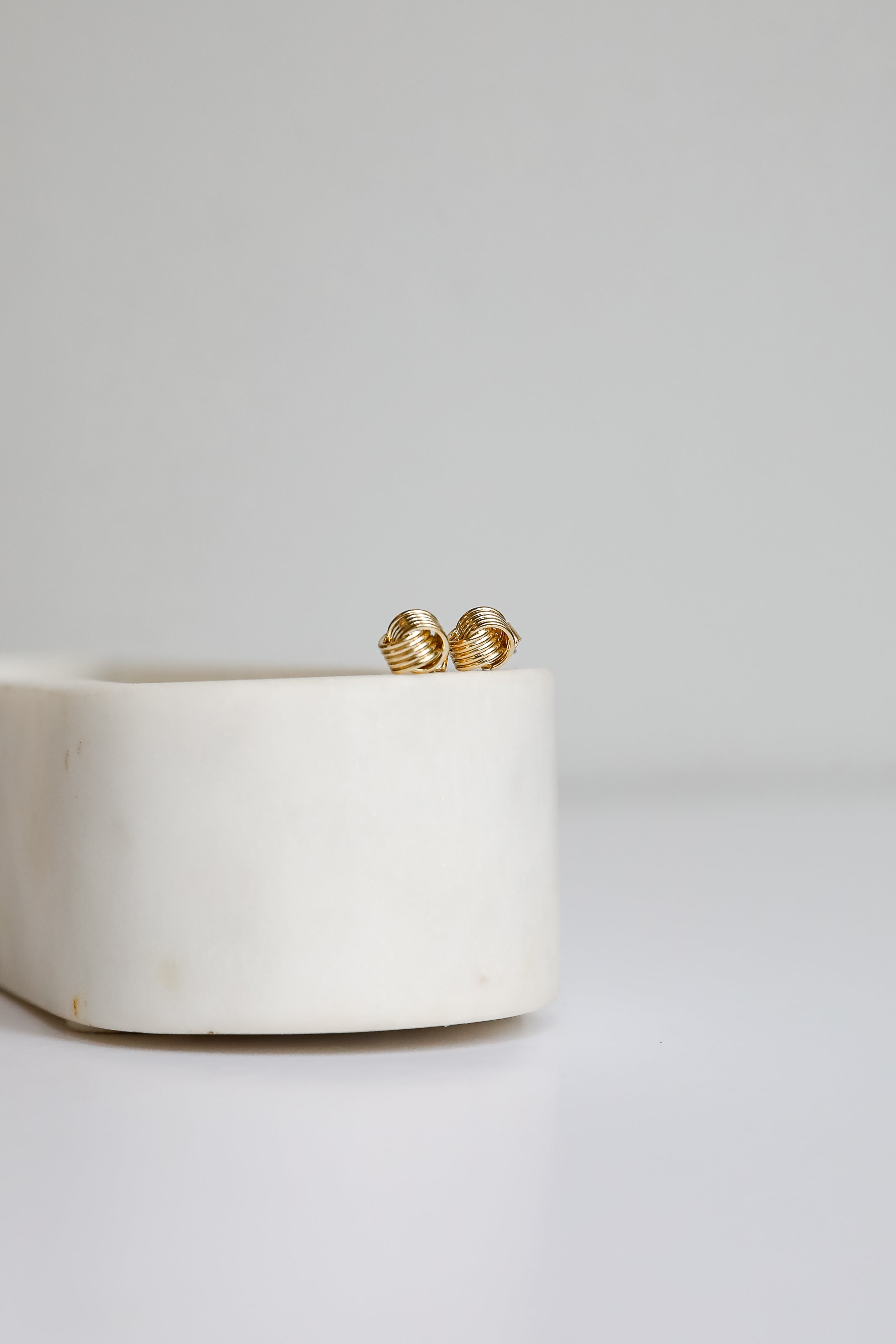 Skylar Gold Knot Stud Earrings
