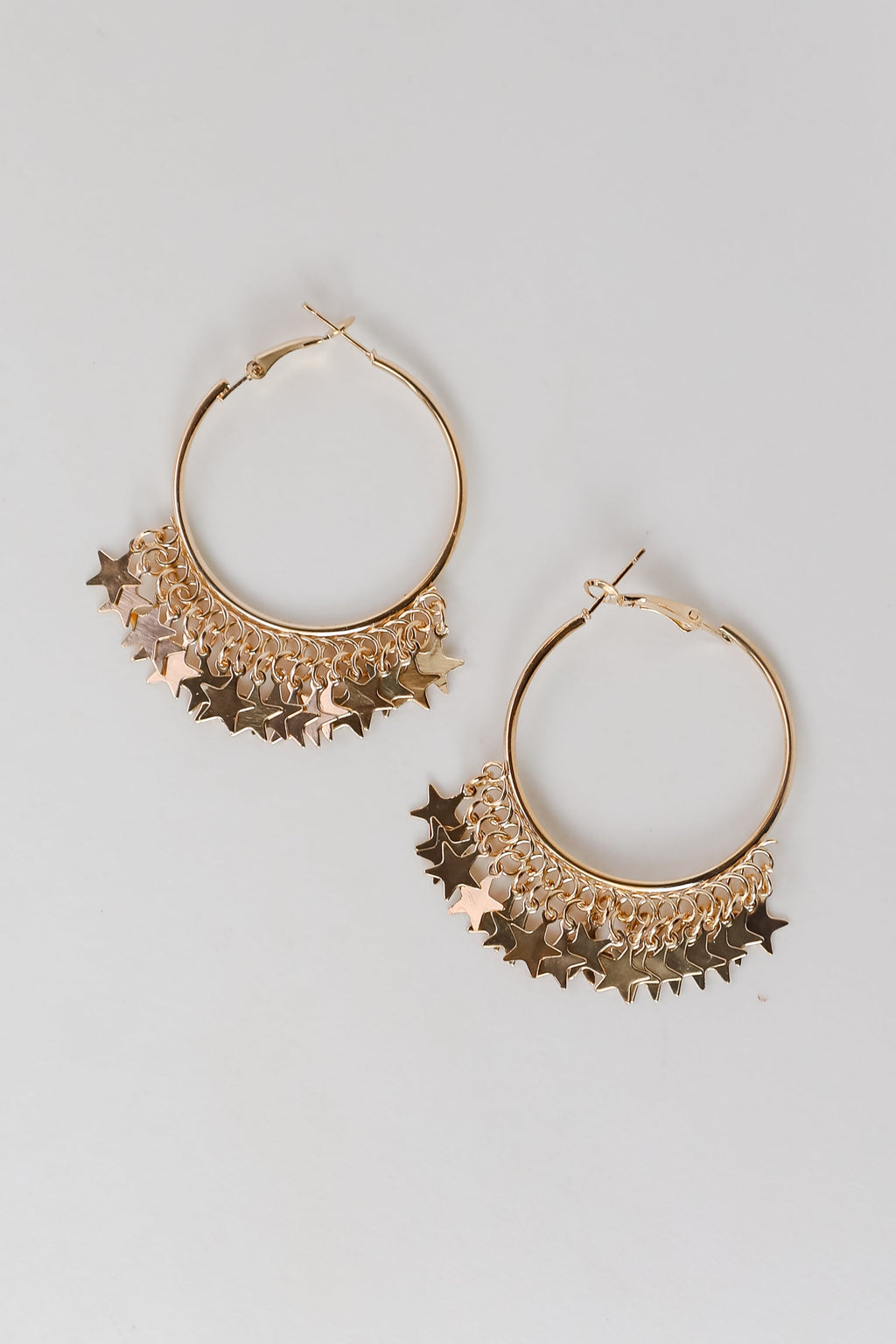 FINAL SALE - Maddy Gold Star Charm Hoop Earrings