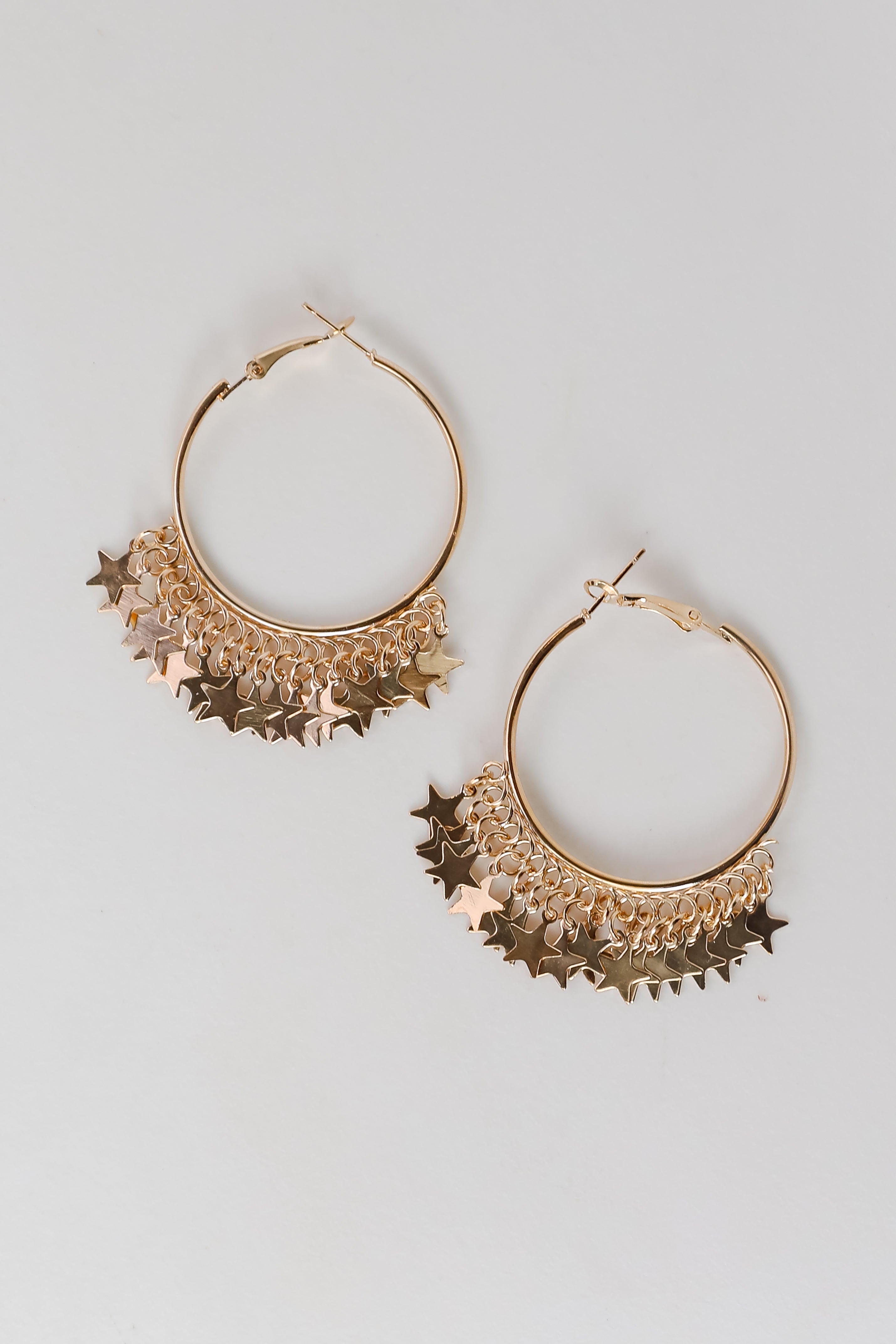 FINAL SALE - Maddy Gold Star Charm Hoop Earrings