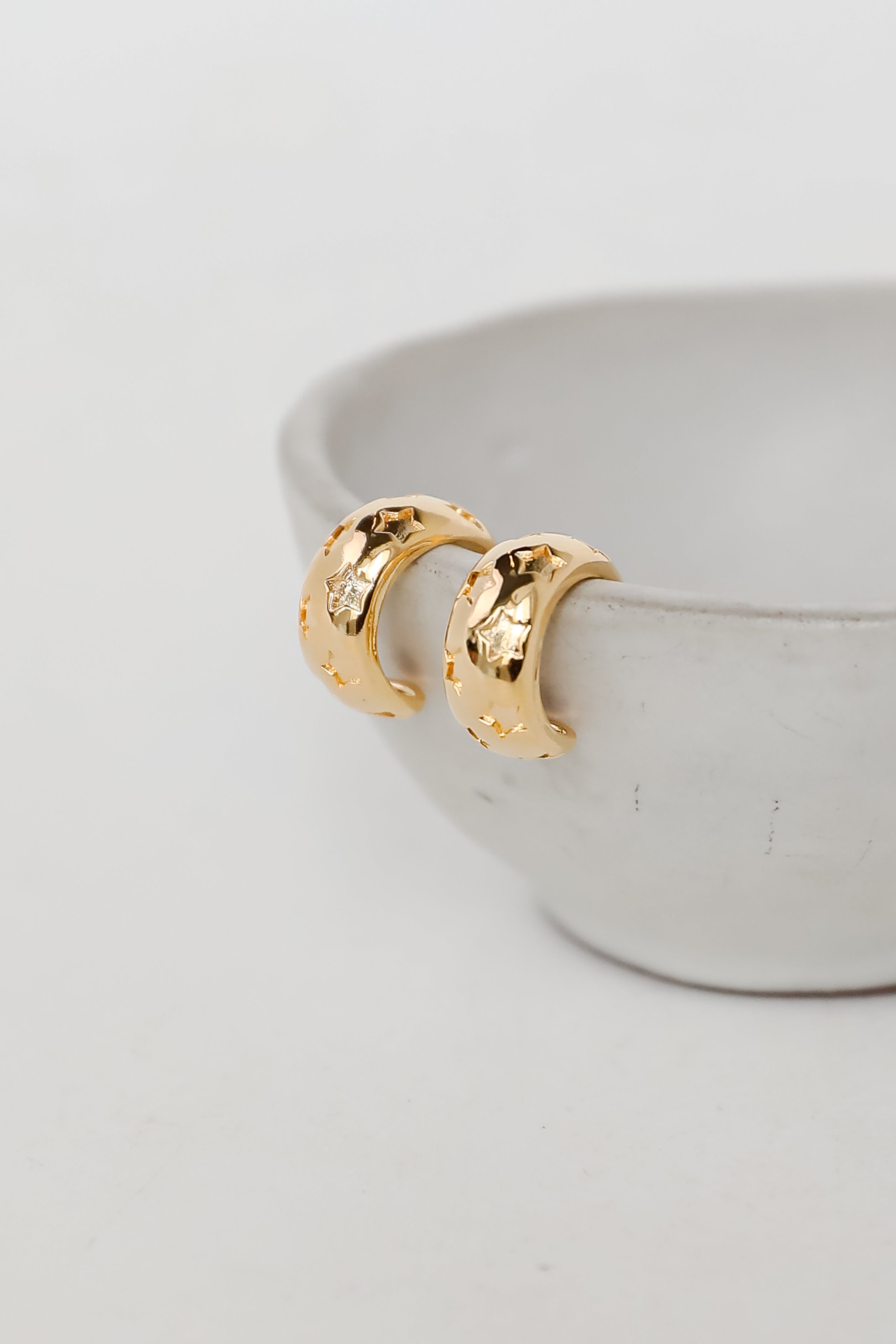 FINAL SALE - Hallie Gold Star Mini Hoop Earrings