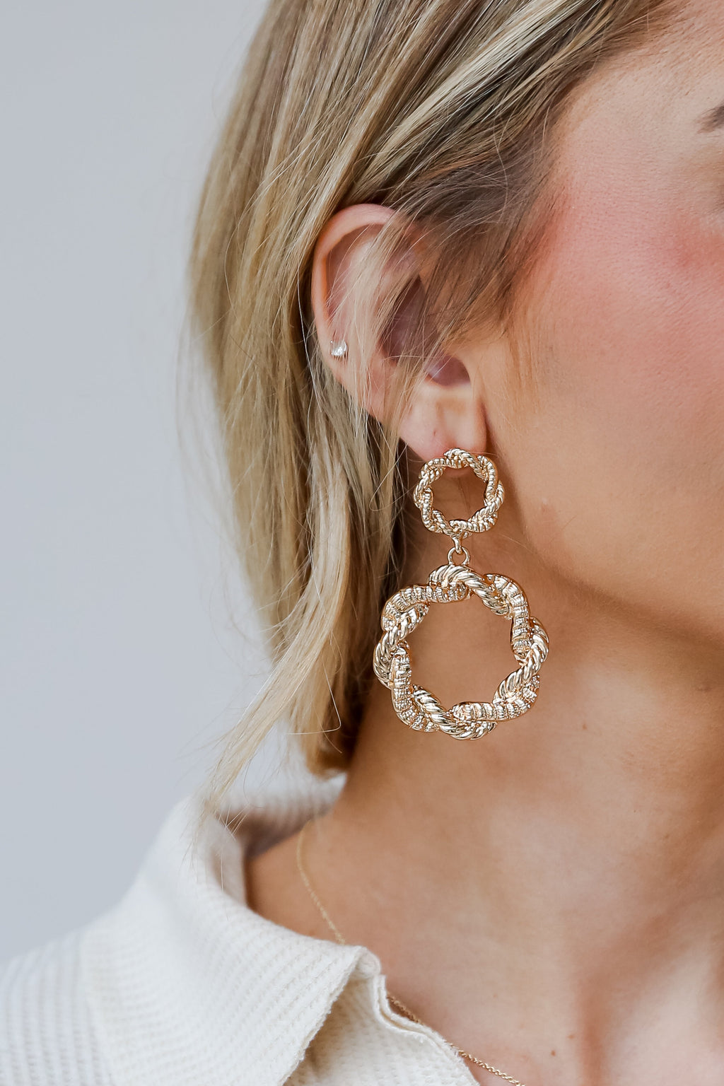 FINAL SALE - Maggie Gold Statement Drop Earrings