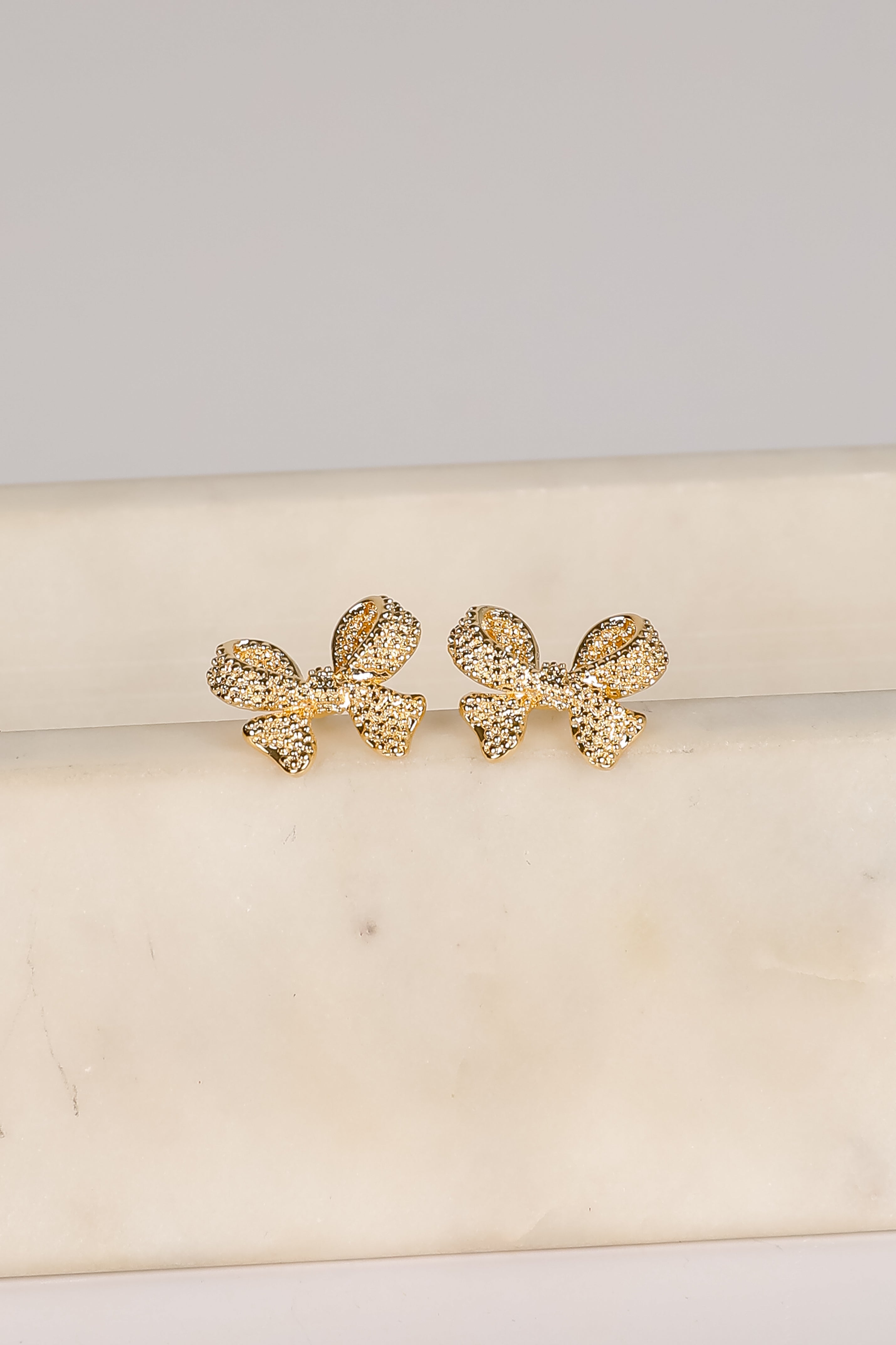 Mckenna Gold Bow Earrings