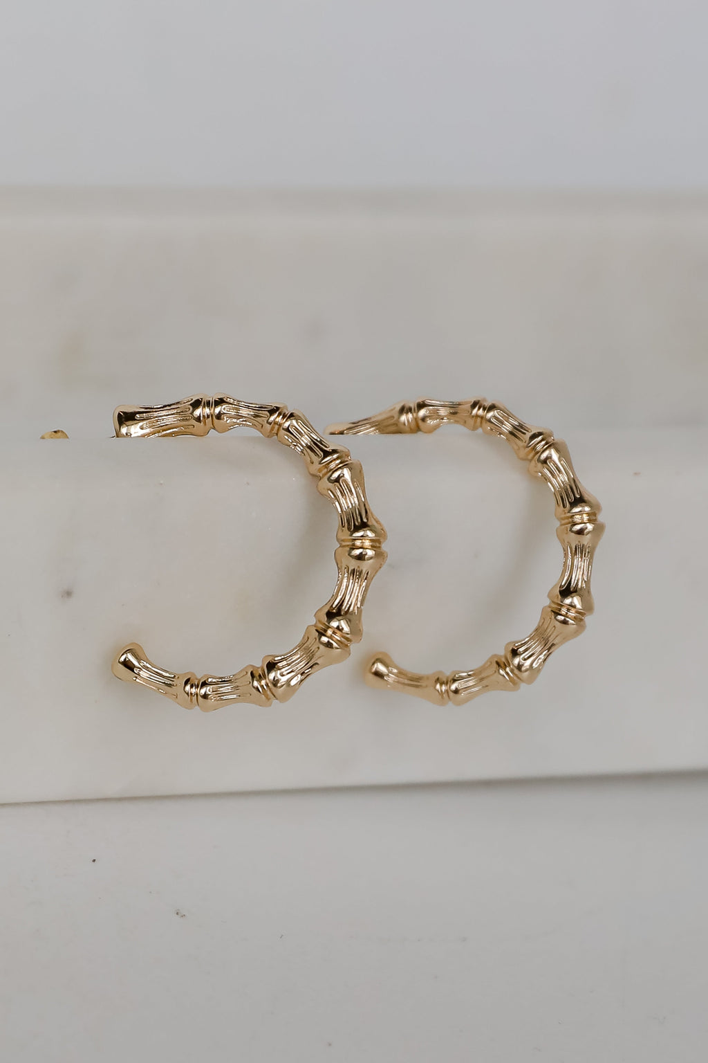 FINAL SALE - Delaney Gold Textured Hoop Earrings